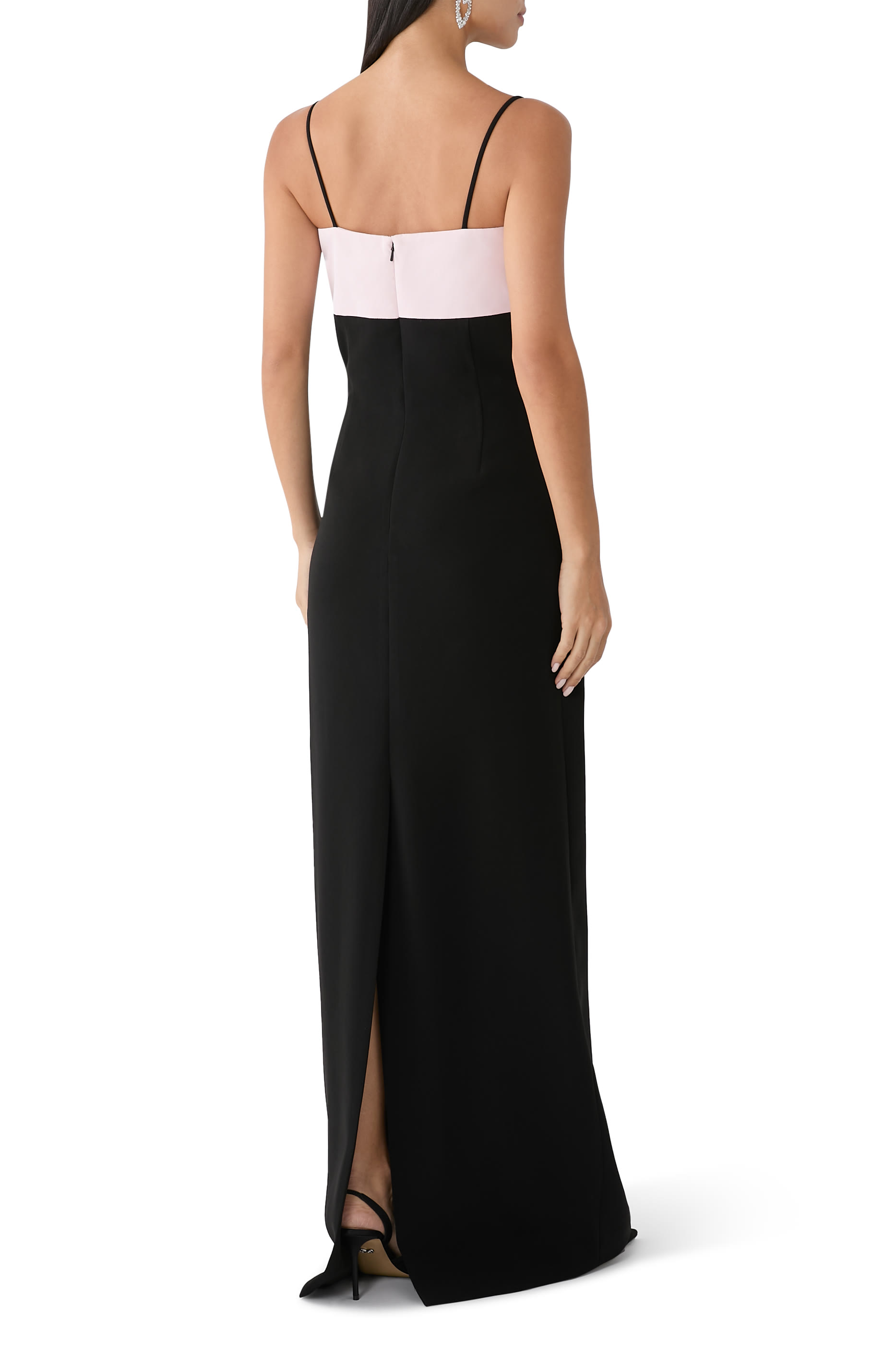 Crepe Mikado Bow Bodice Gown