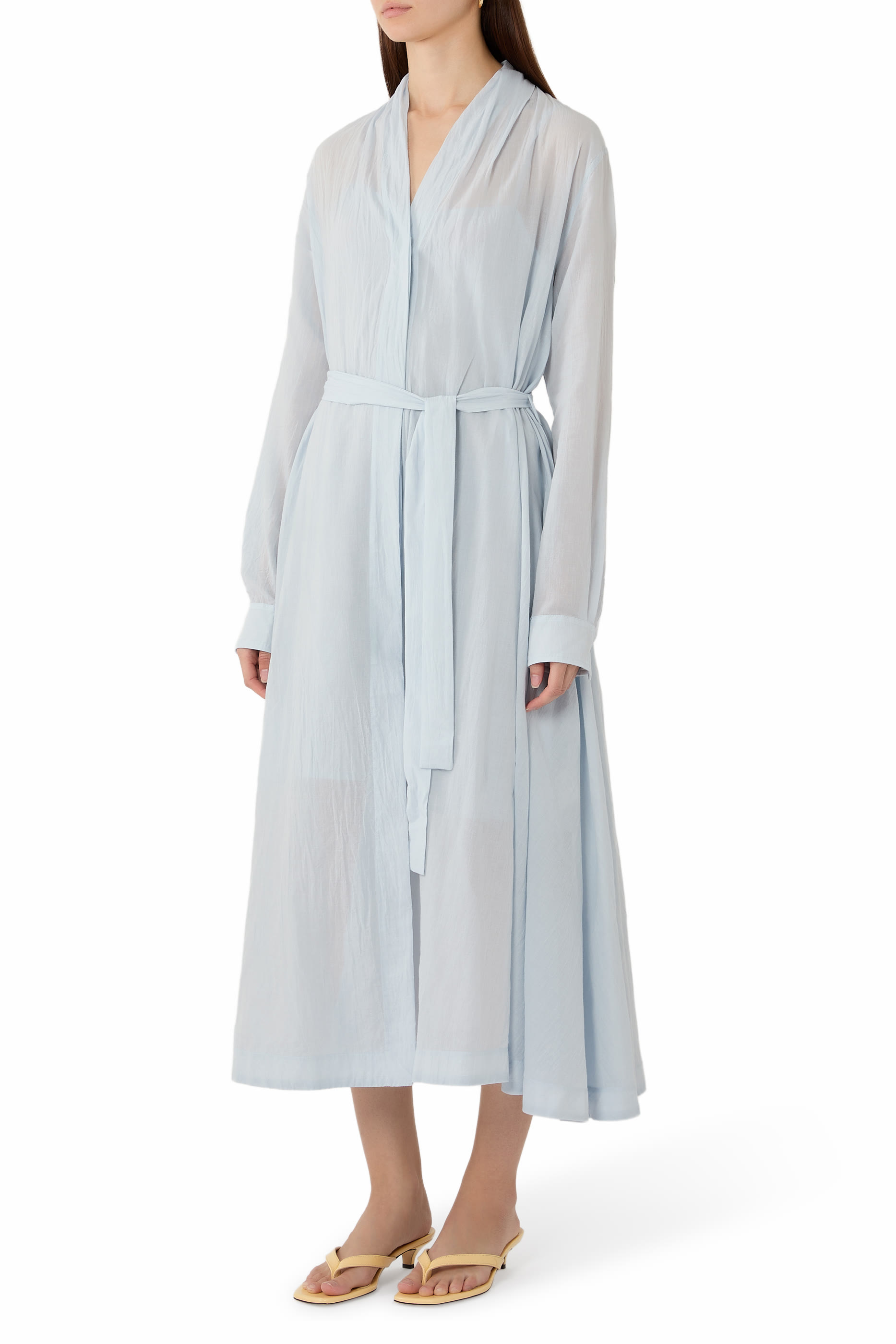  Belted Cotton Voile Dress