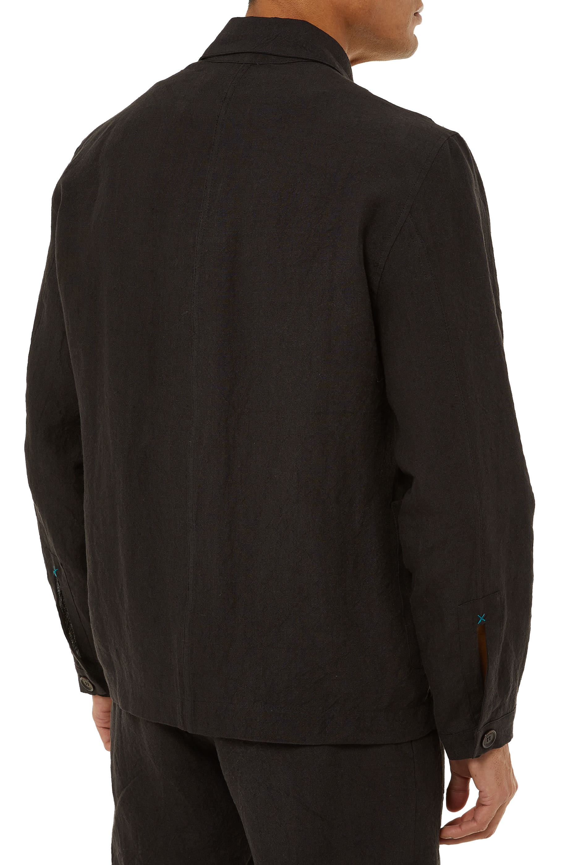 Button-Down Linen Jacket