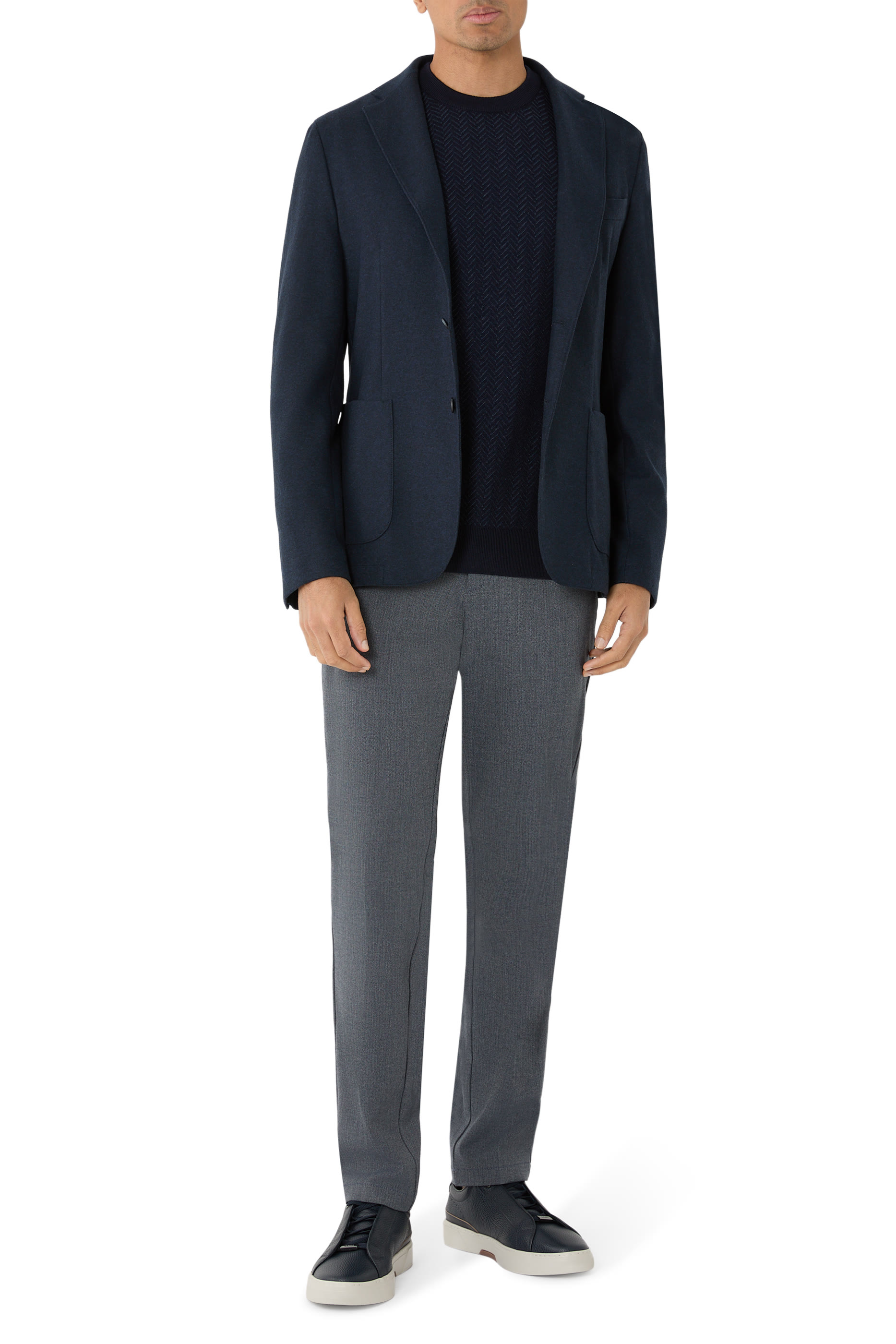 H-Habito Herringbone-Structured Sweater