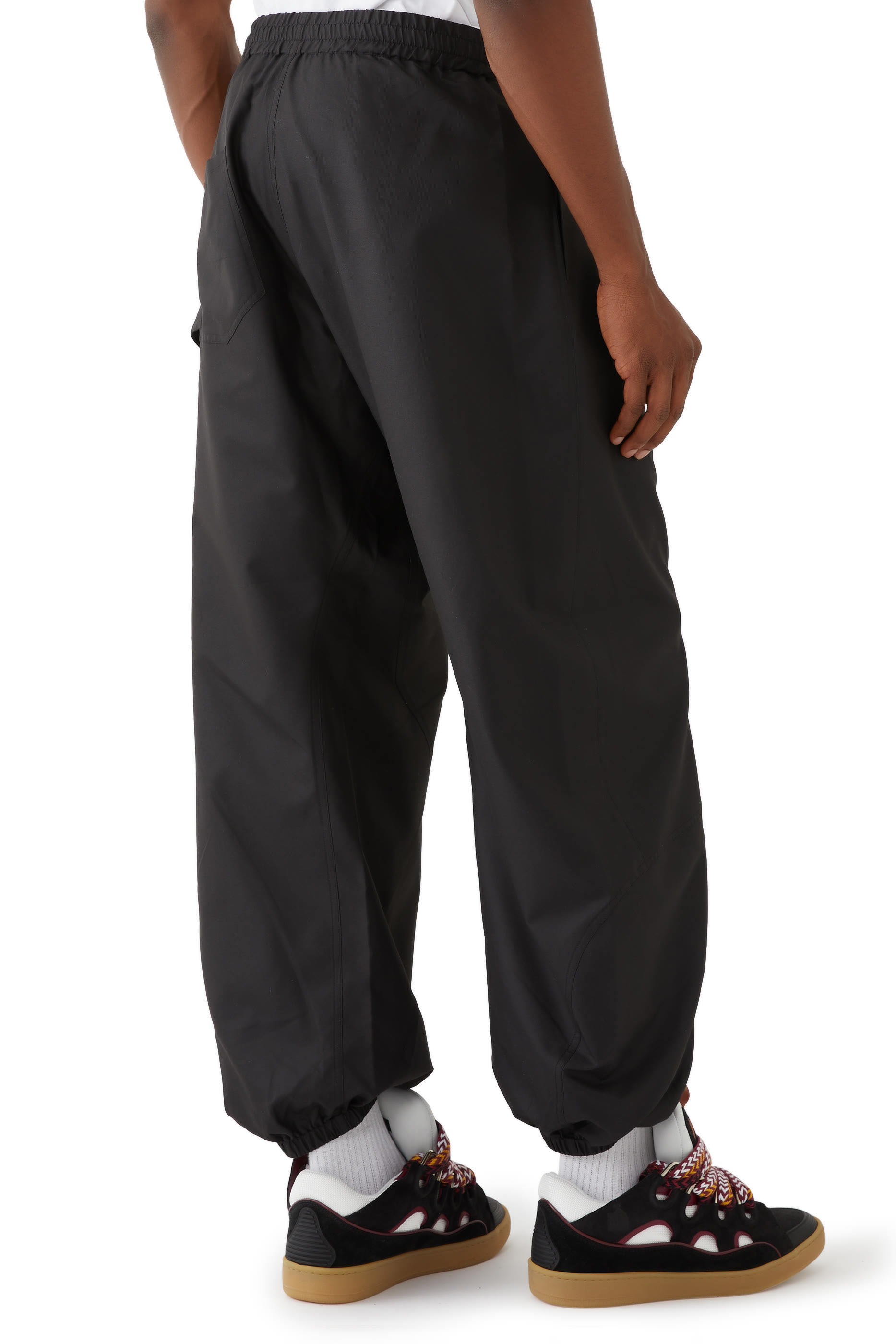 Twisted Joggers with Anchor Logo Embroidery