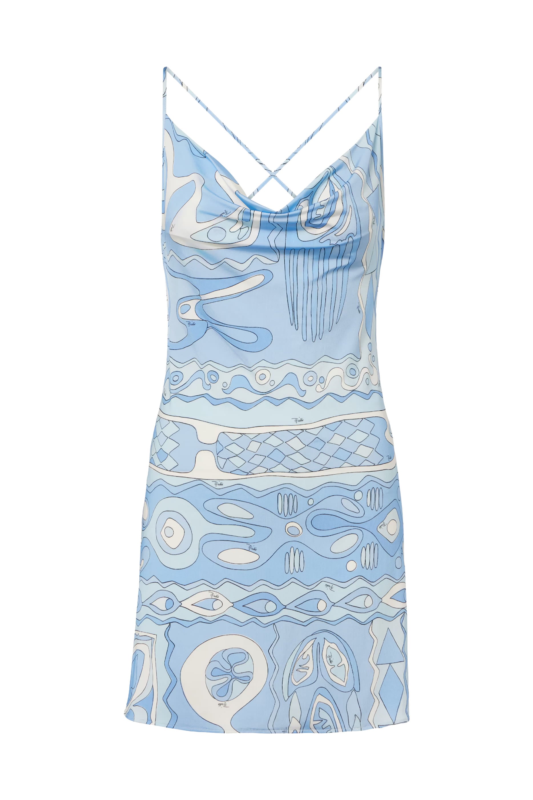 Angoli Print Short Dress