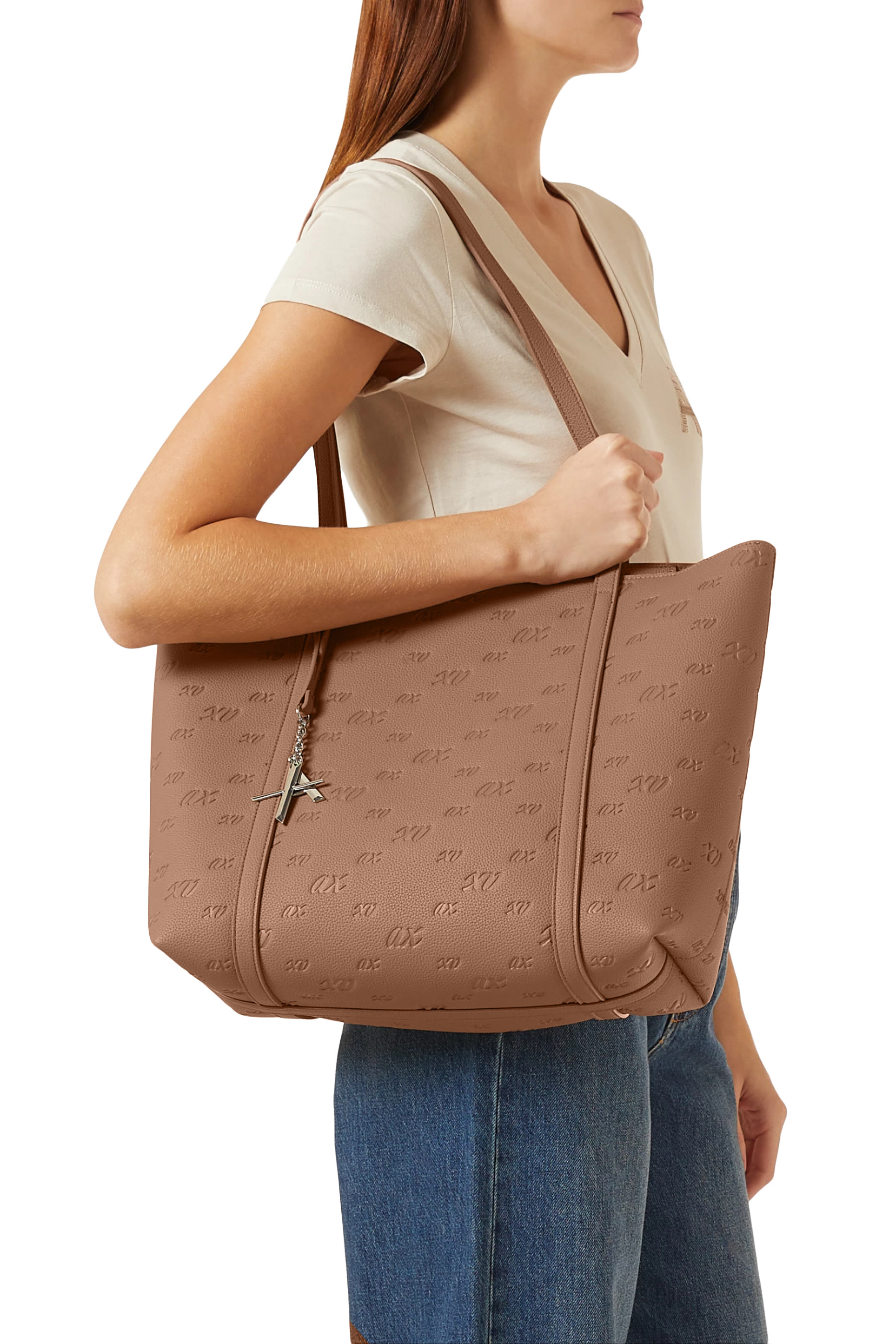 Embossed Logo Shopping Bag