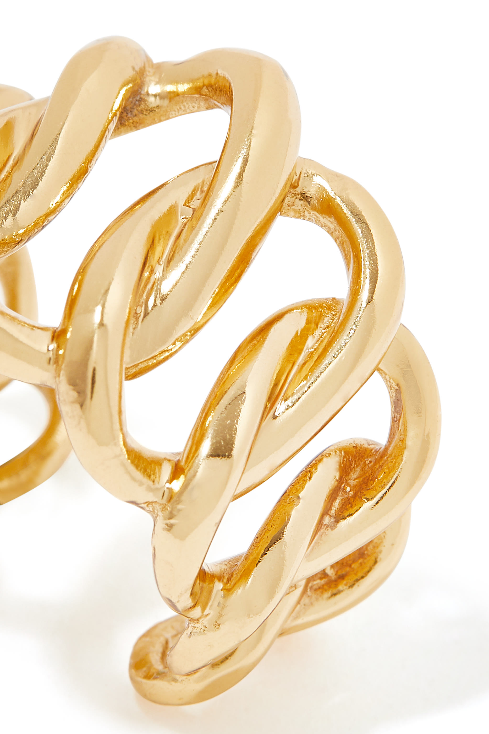 Bronx Chain Ring, Gold-Plated Metal