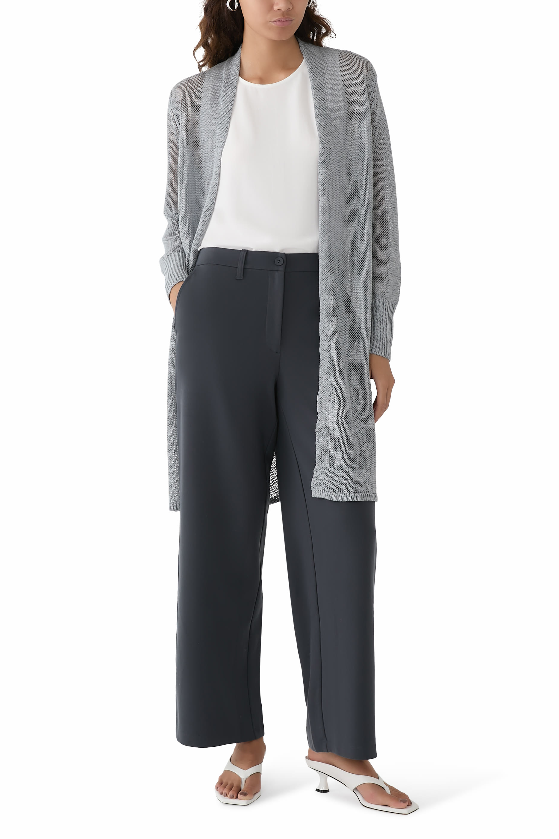 Washable Flex Ponte Wide Trouser Pants