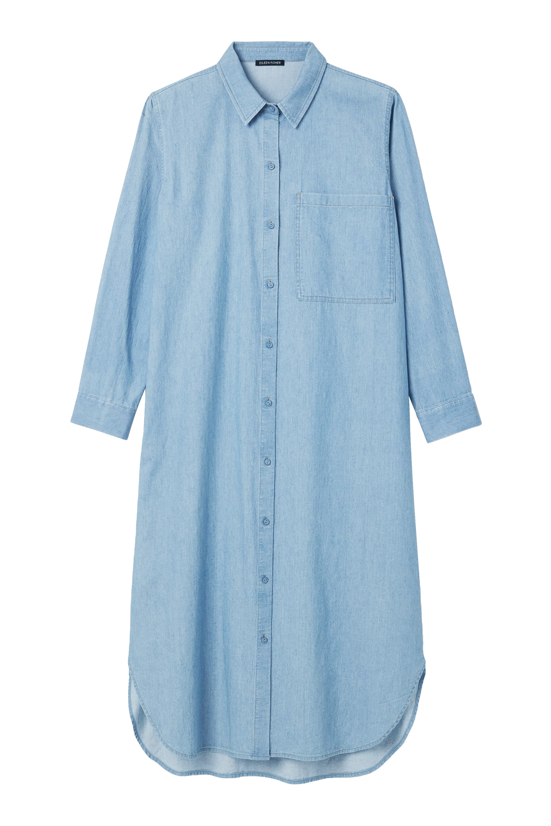 Airy Organic Cotton Twill Shirtdress