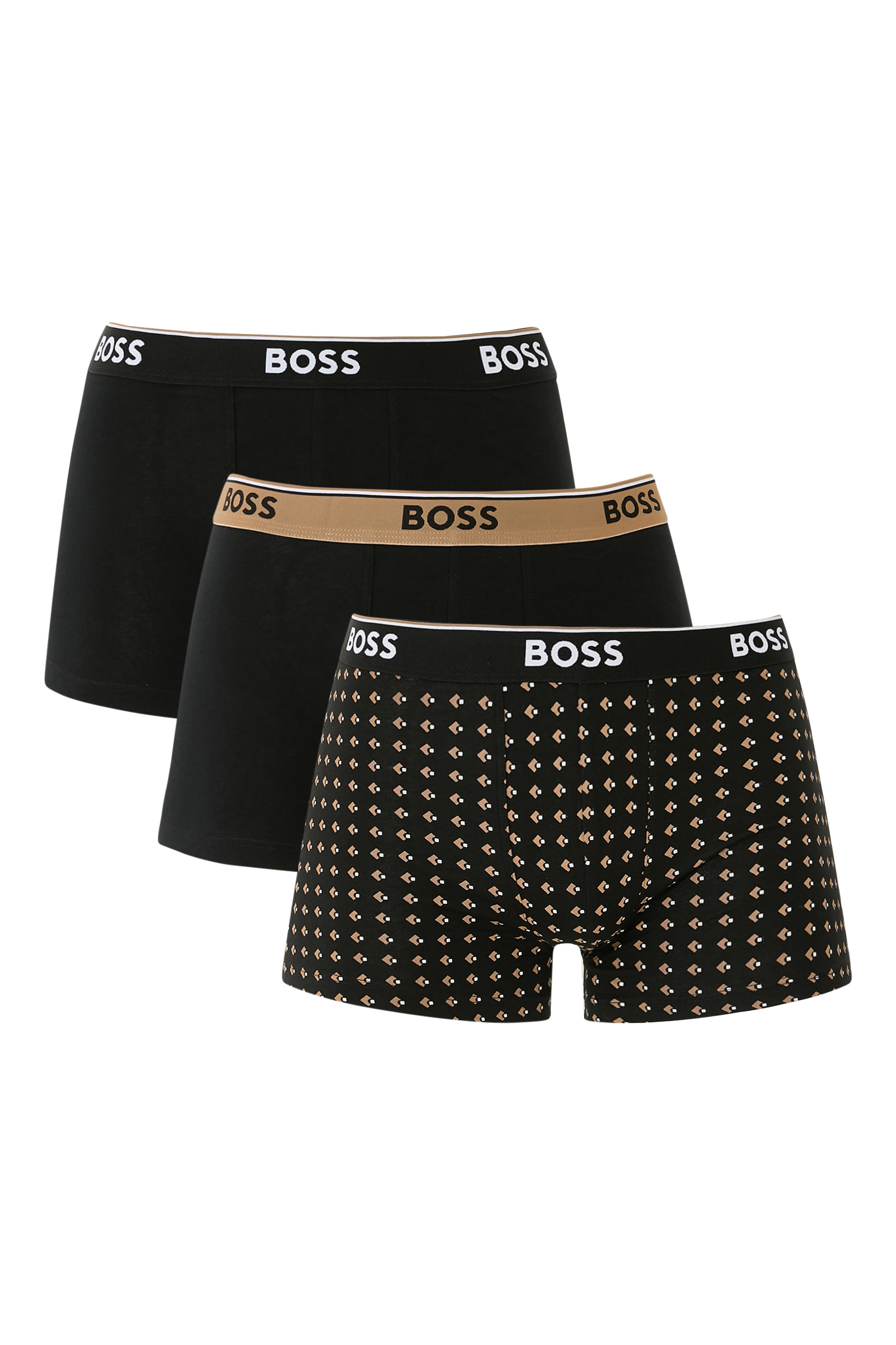 Three-Pack Of Logo-Waistband Trunks