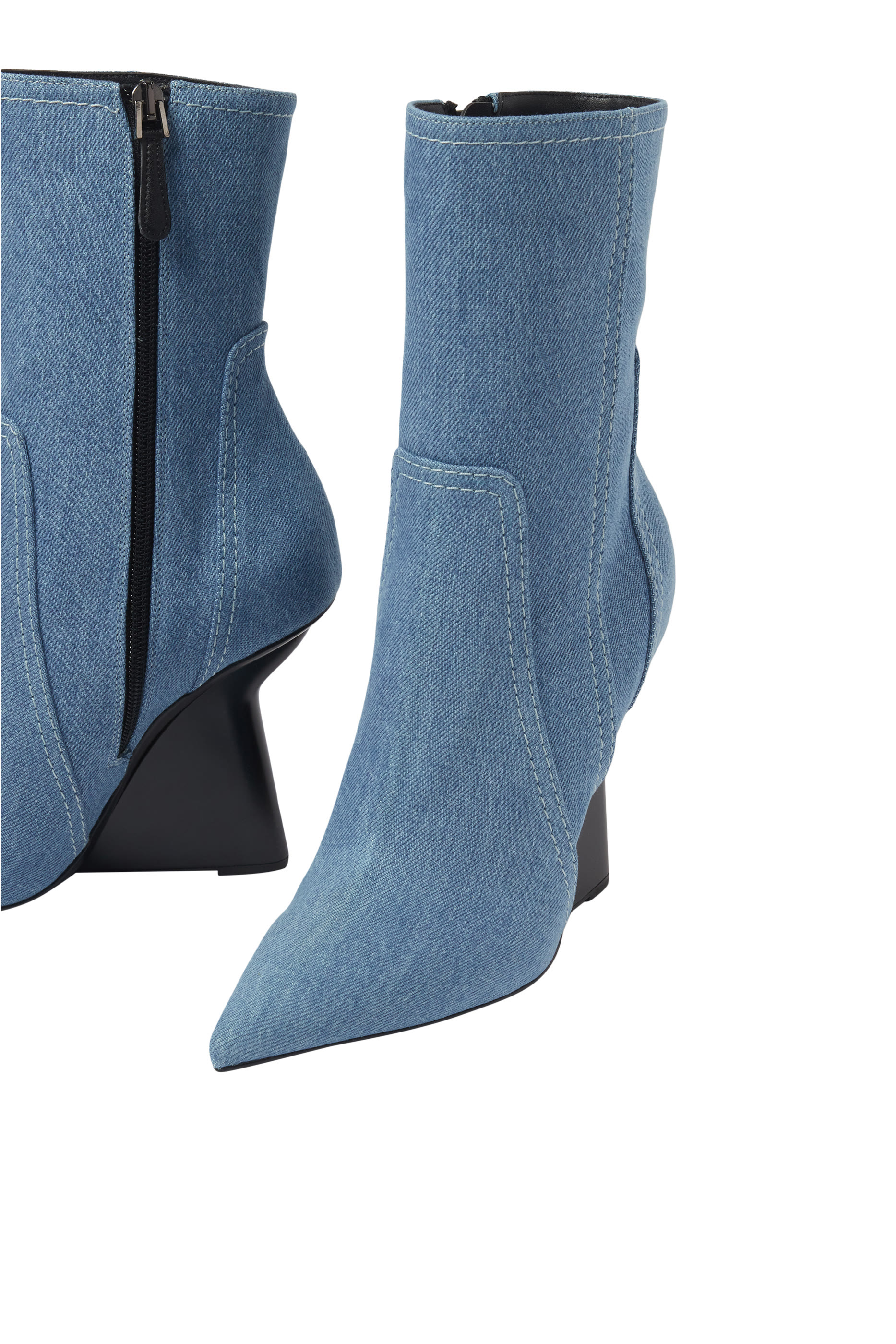Platform Heel 40 Denim Boots
