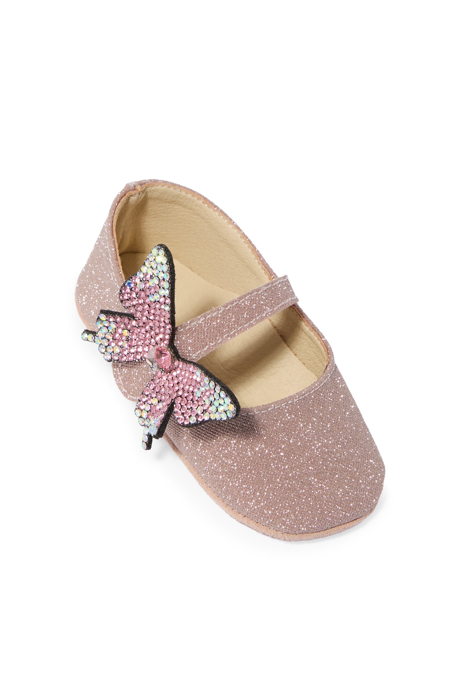 Kids Crystal Butterfly Ballet Flats