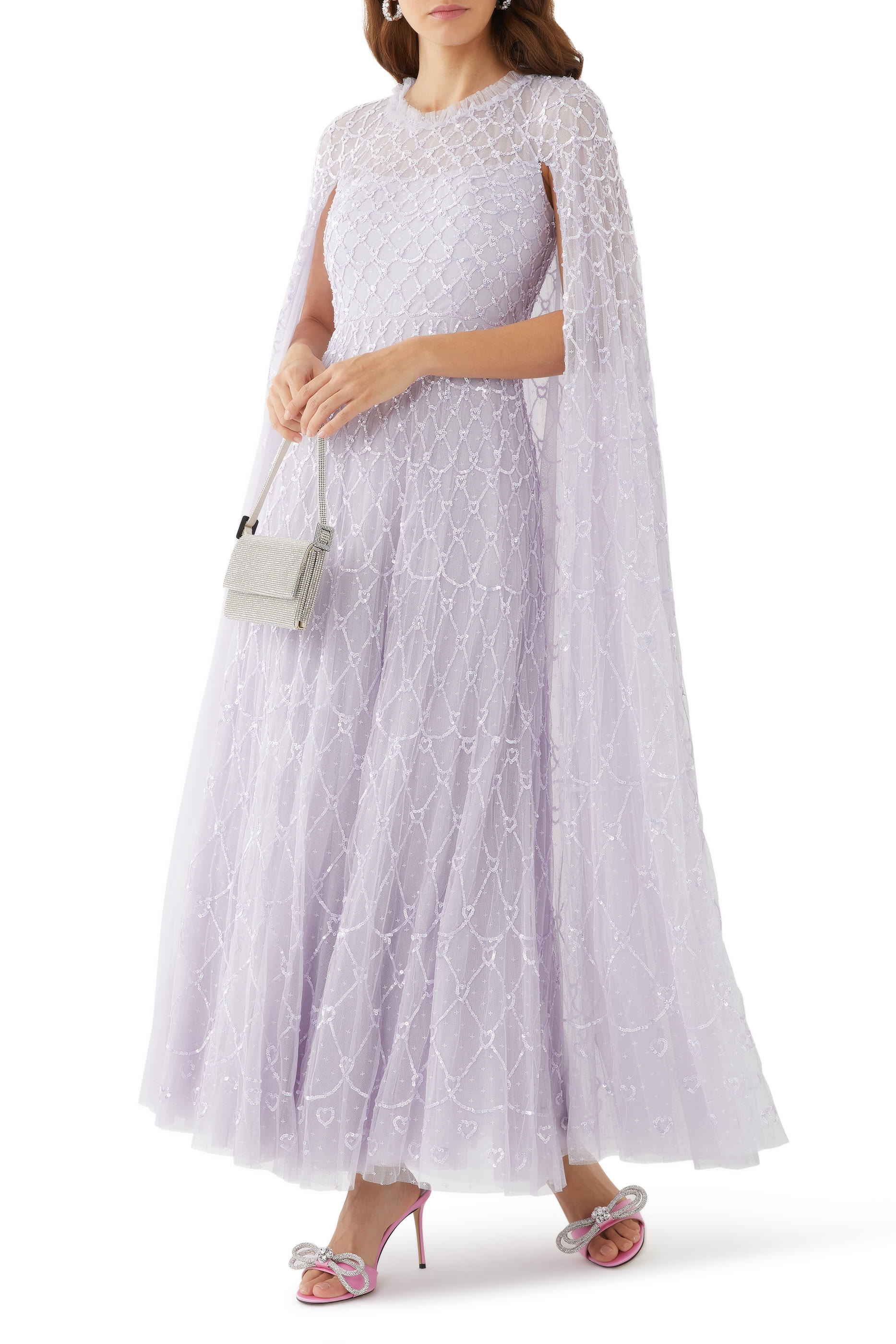 Heart Lattice Ankle Gown