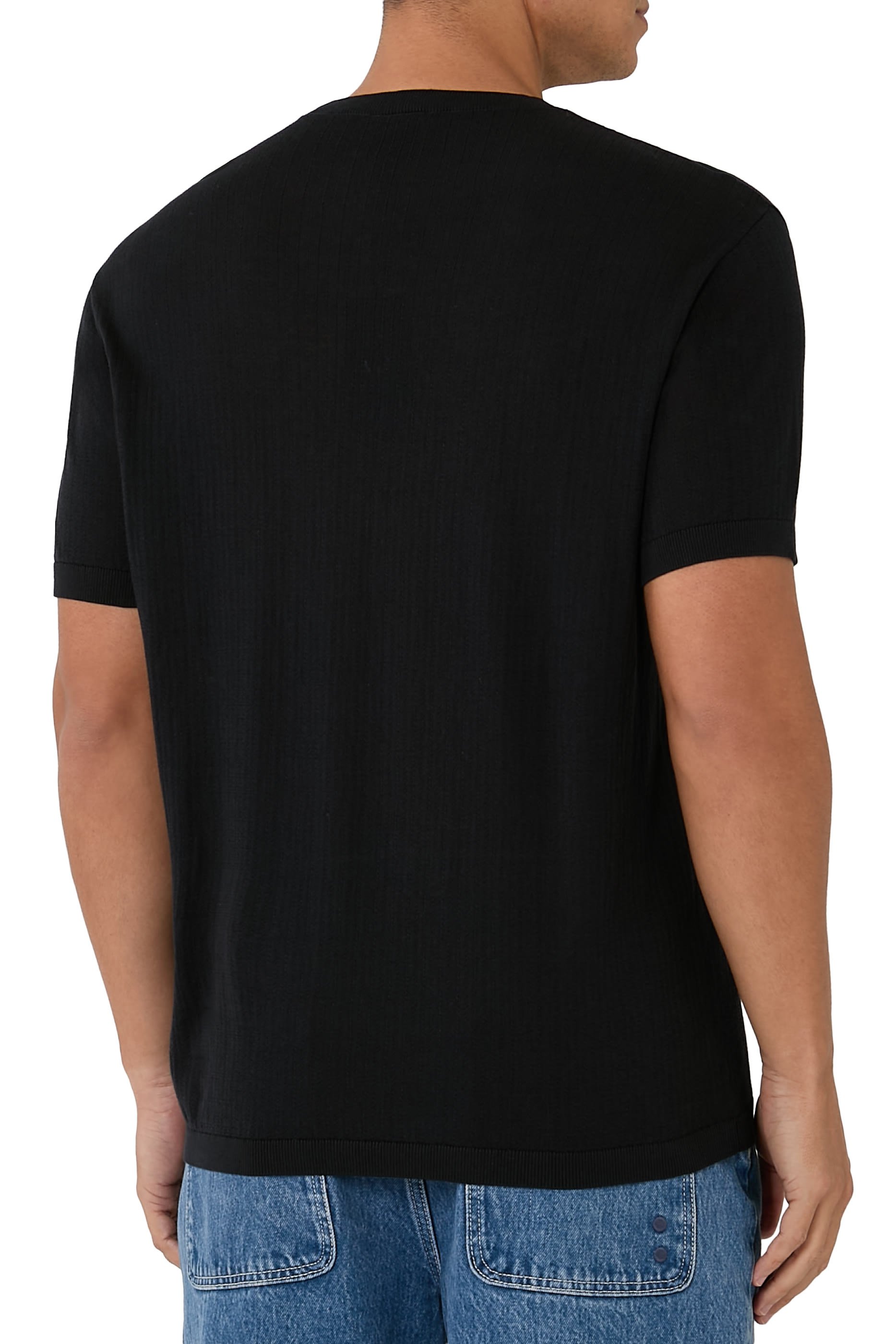 Ribbed Cotton Tricot Top