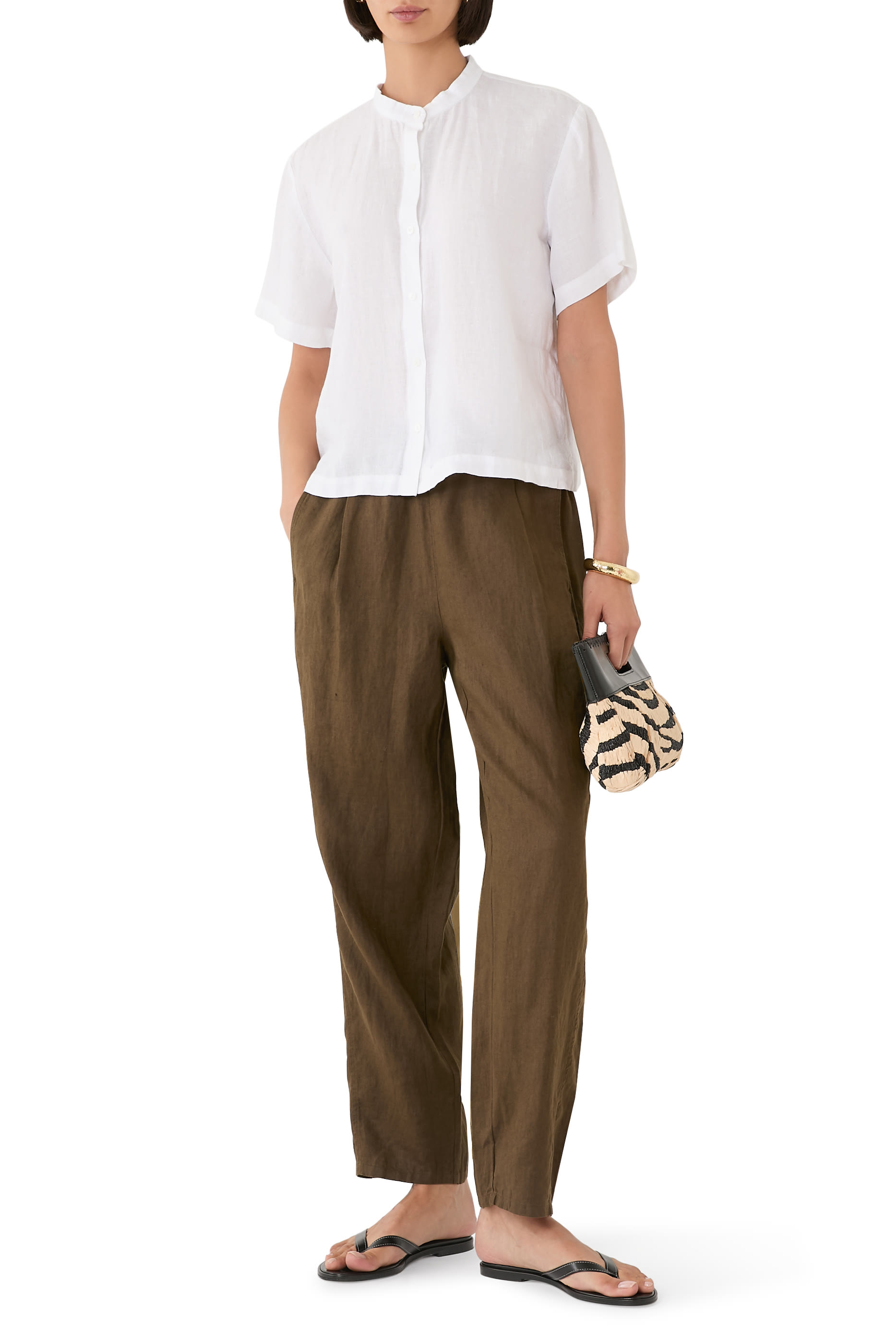 Organic Linen Lantern Pants