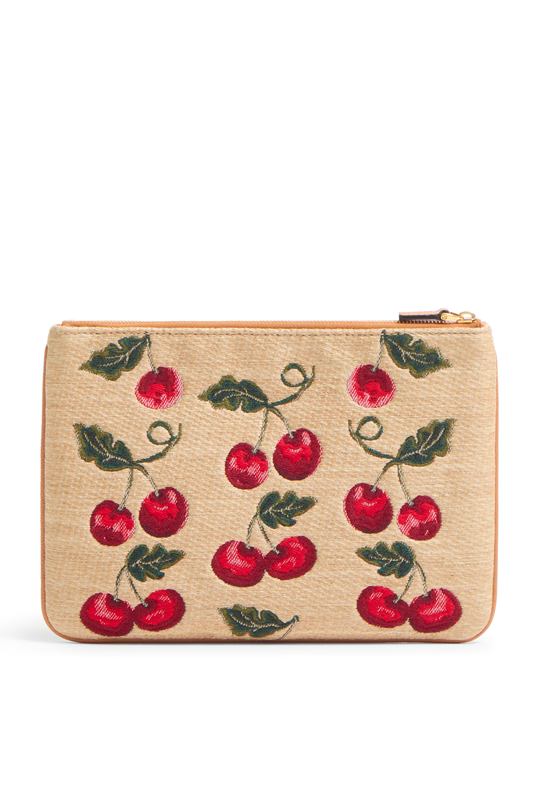 VLogo Signature Pouch in Jacquard Raffia
