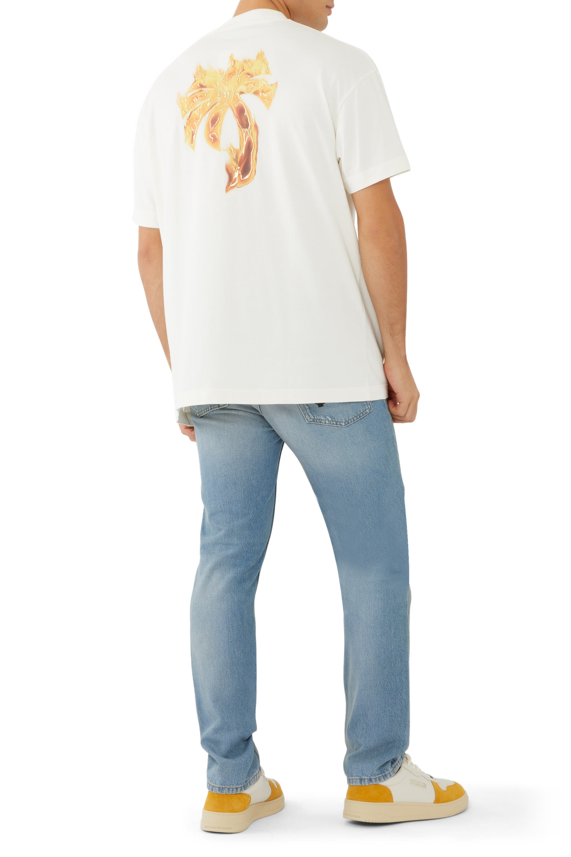 Burning Logo Printed T-Shirt