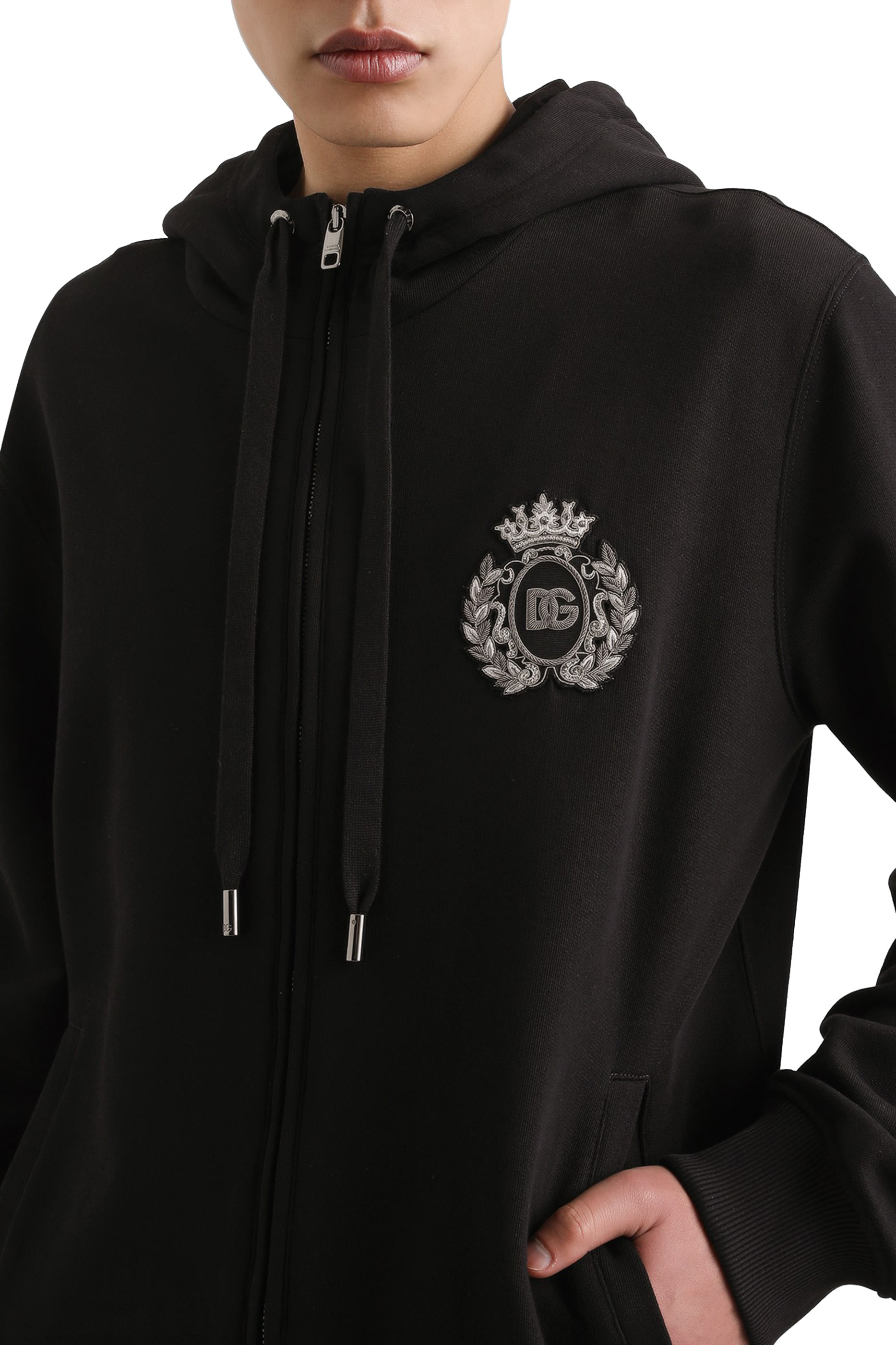 Heraldic Patch Cotton Hoodie