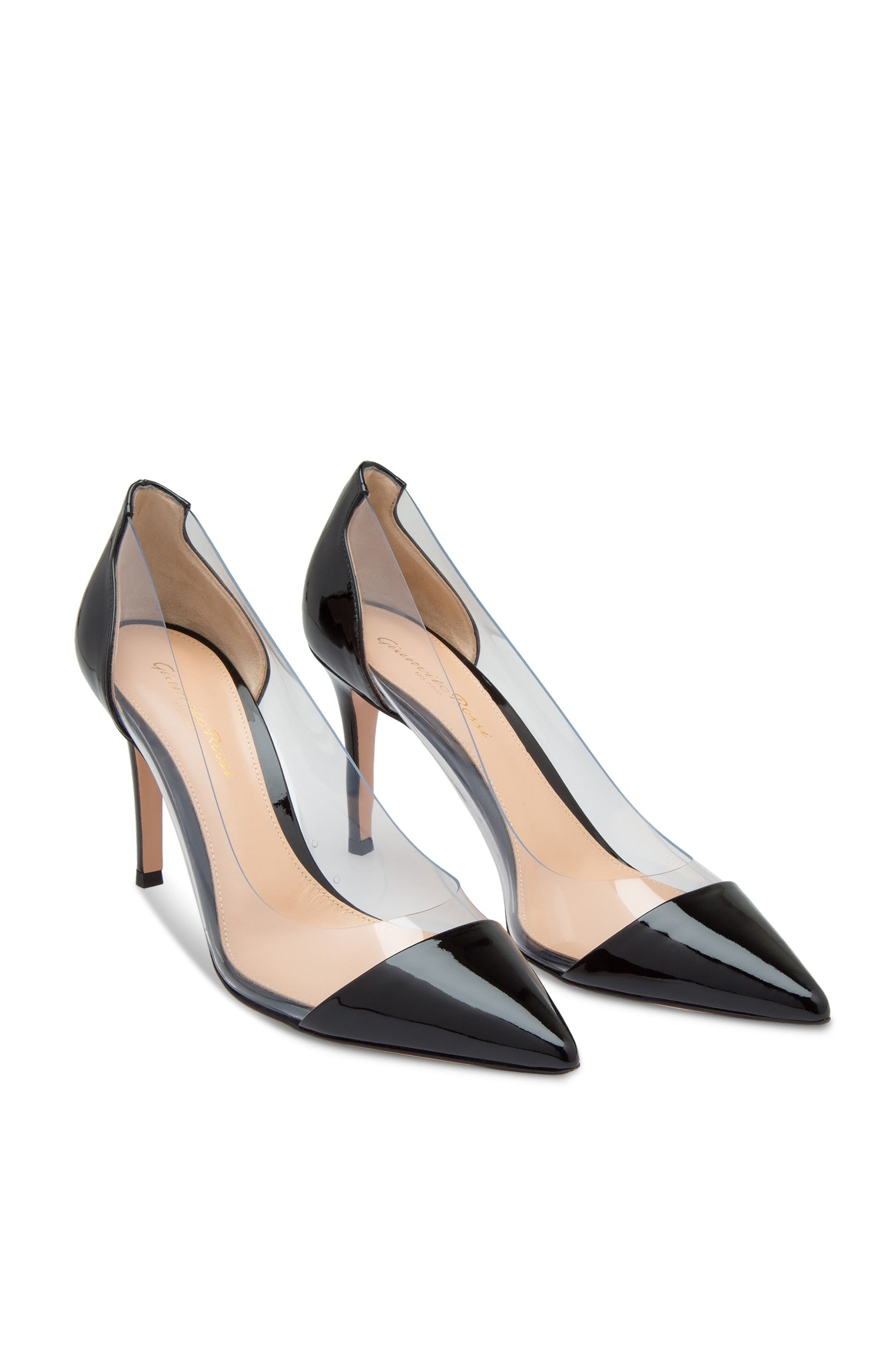 70 Patent-Leather Plexi Pumps