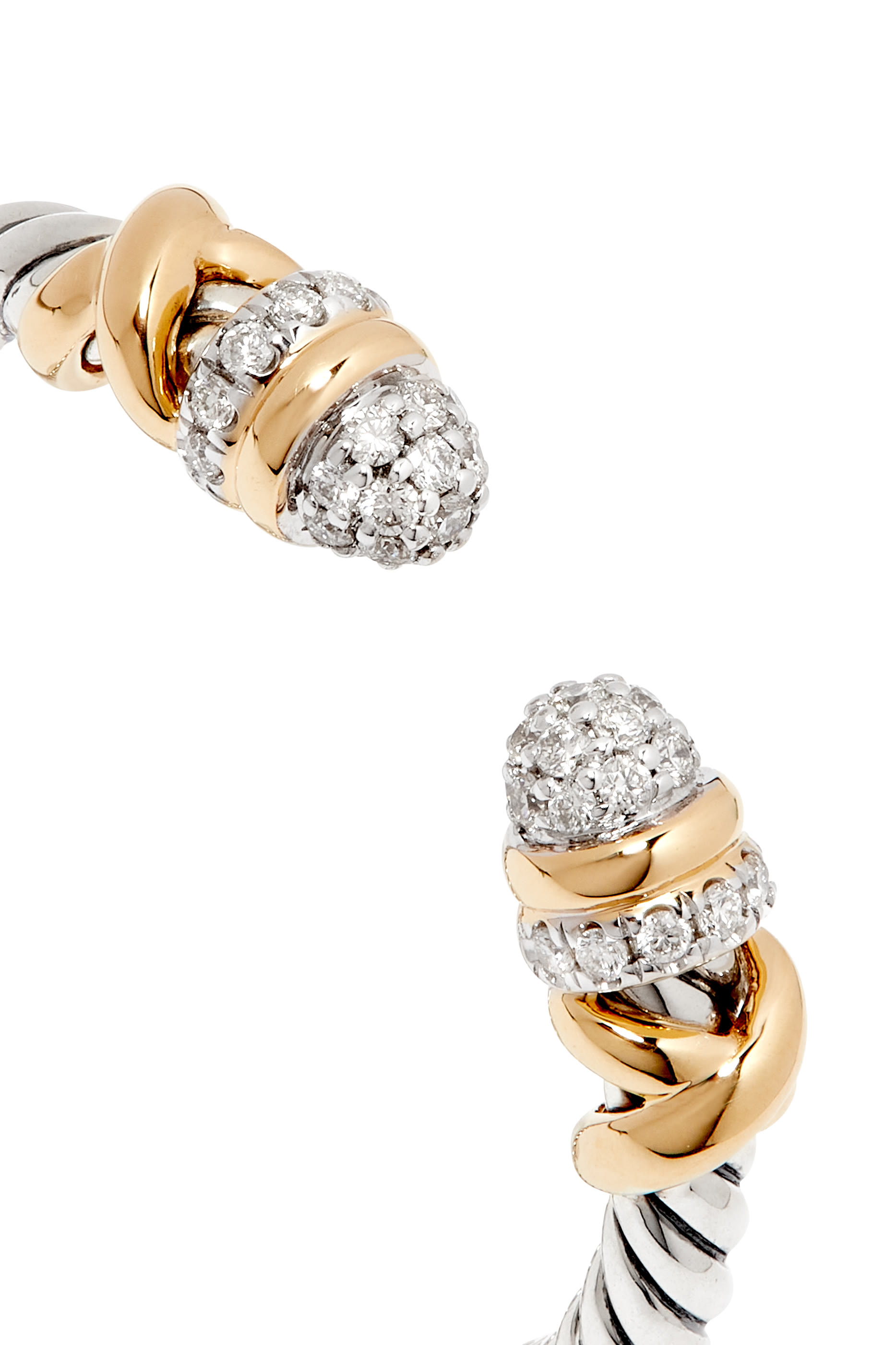 Petite Helena Open Ring, 18K Yellow Gold, Diamonds & Sterling Silver