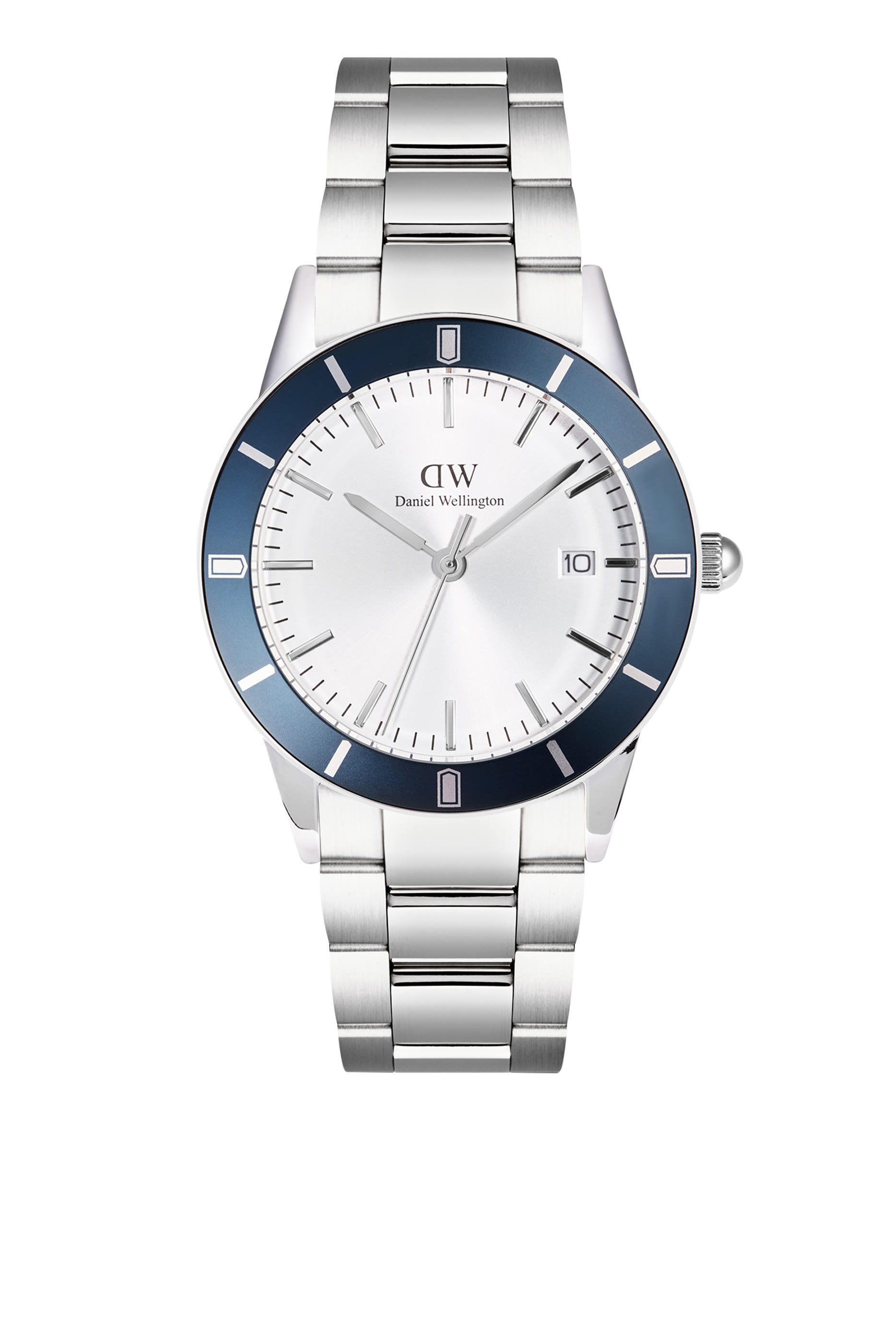 Iconic Paradigma Link Blue Bezel Watch