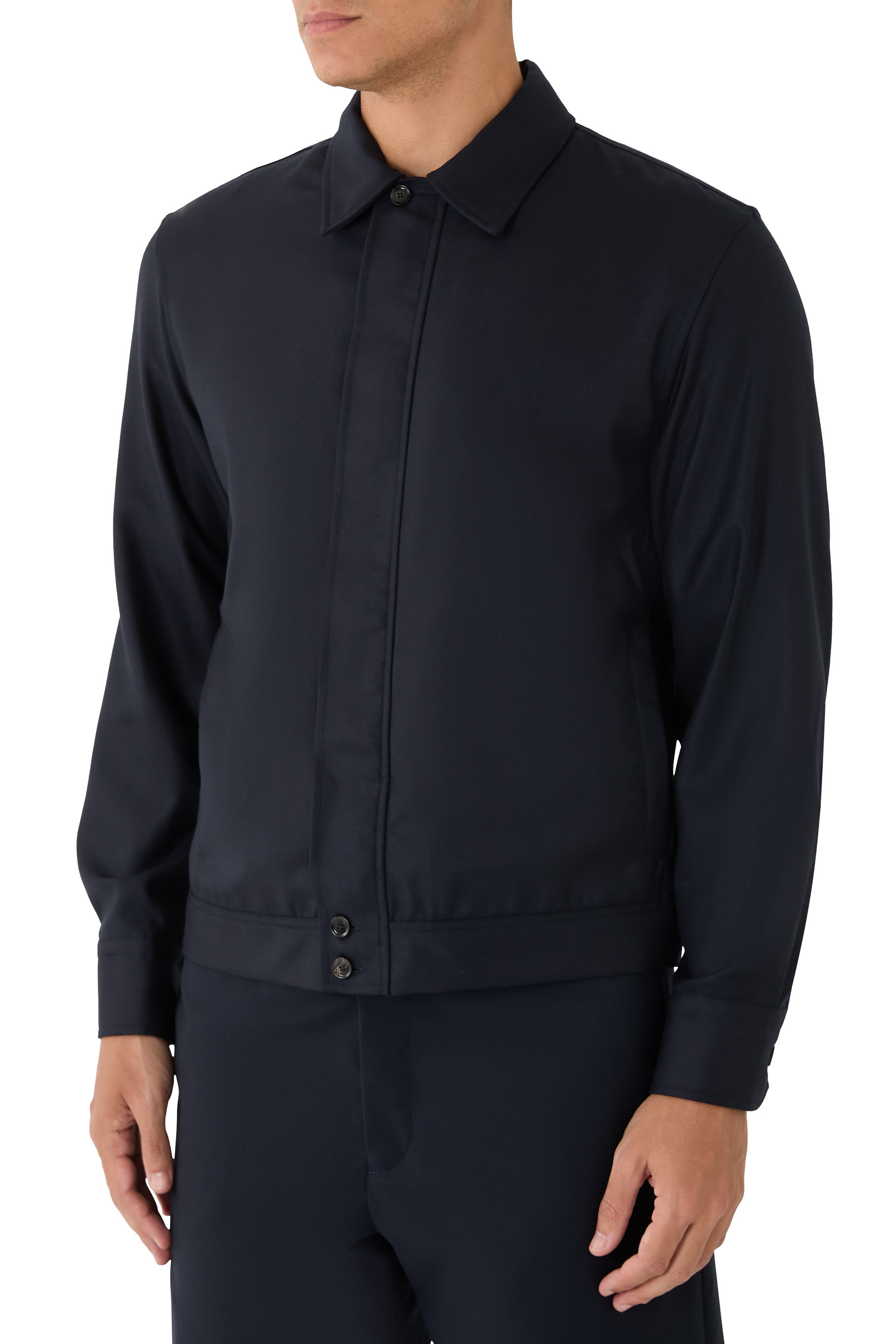 Collared Long Sleeve Blouson