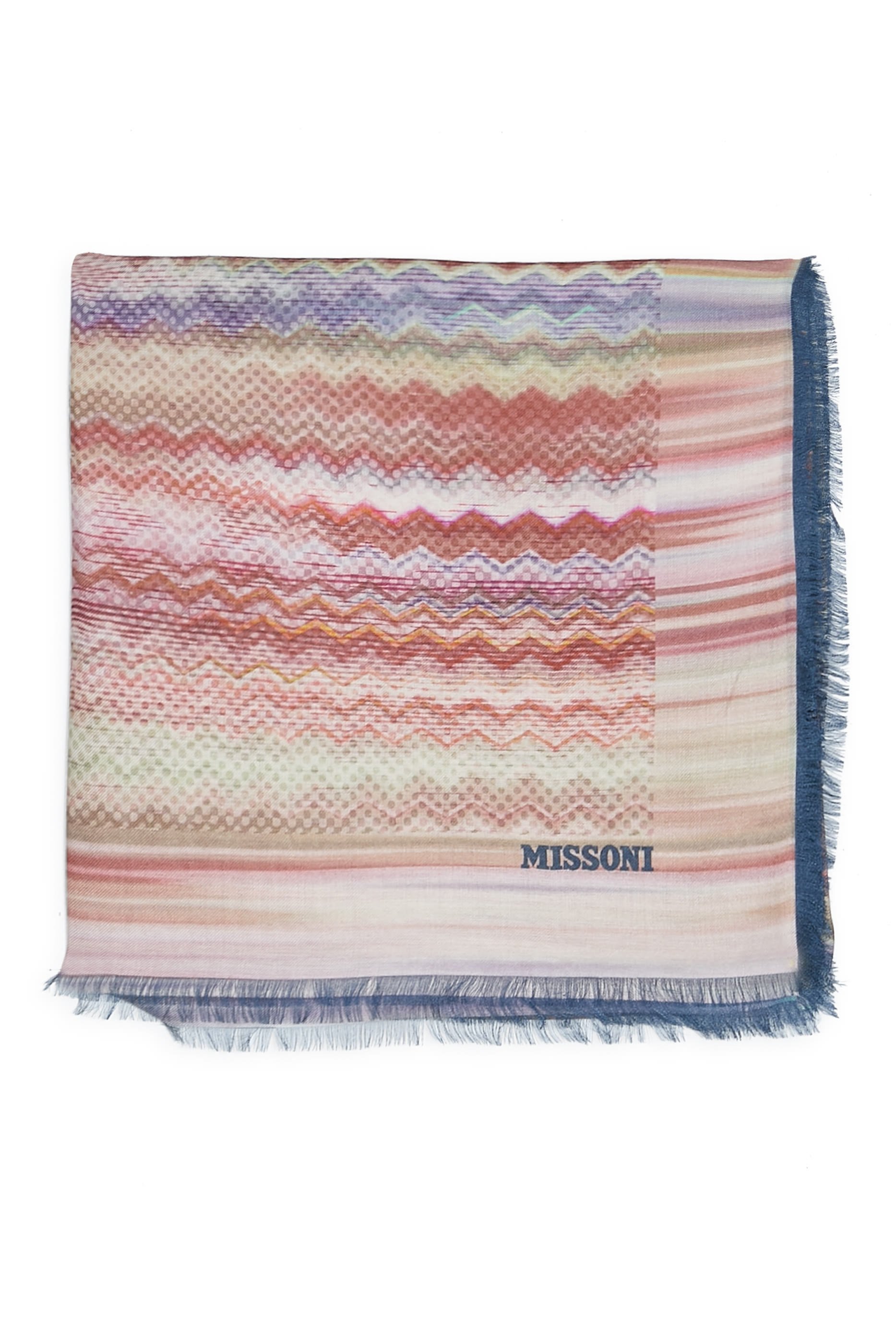 Wavy Zig Zag Silk Scarf