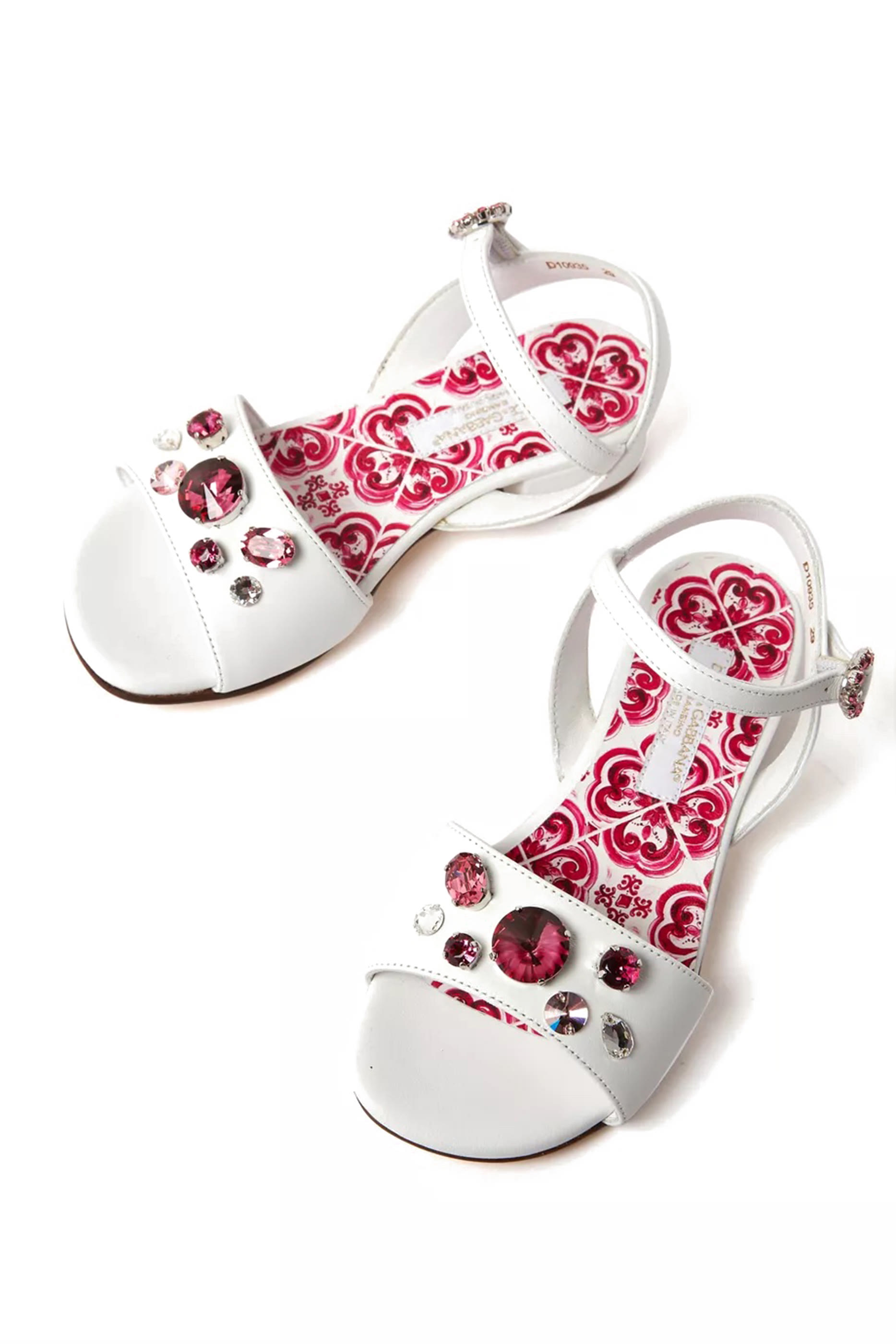 Kids Nappa Leather Jewel Sandals