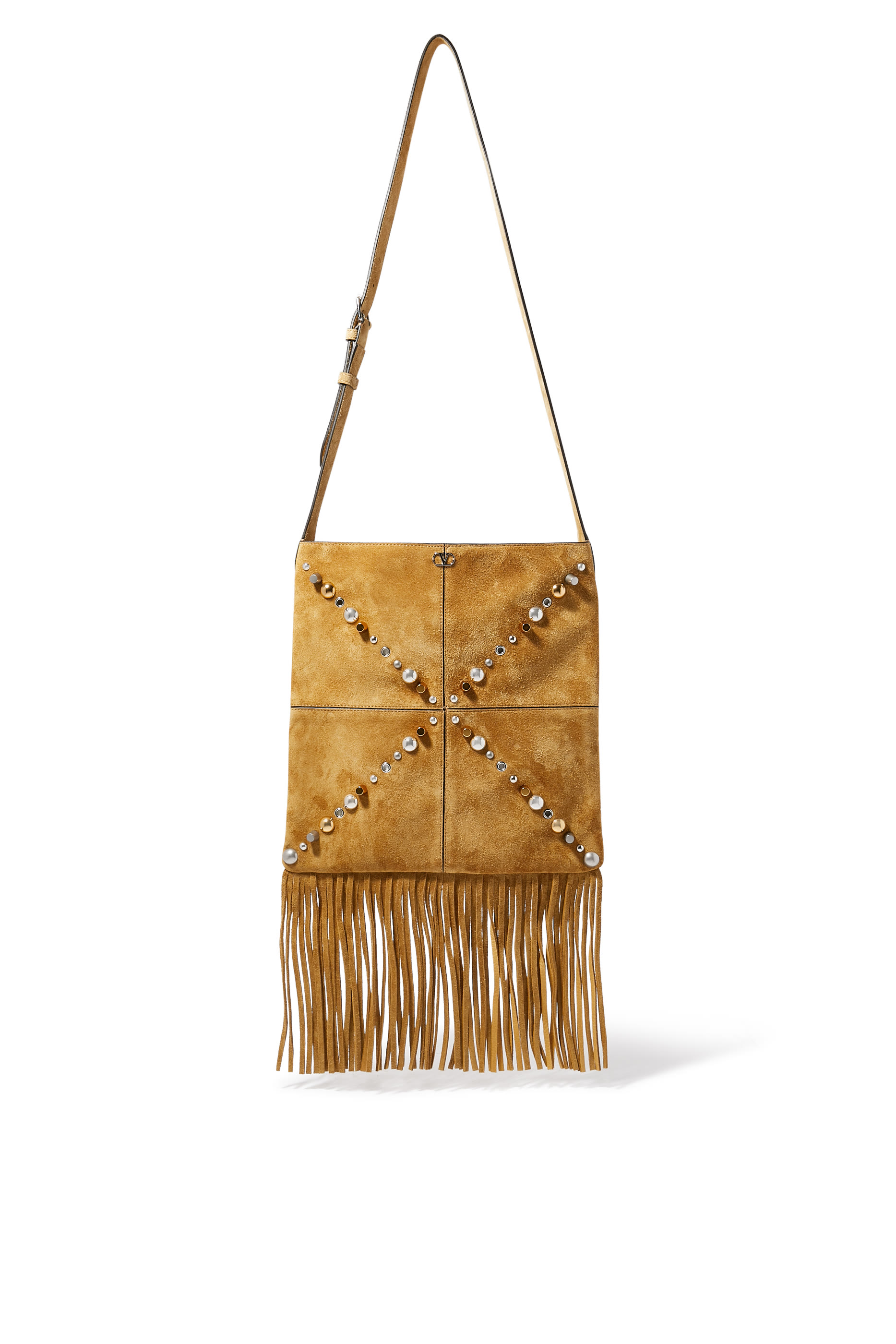 Nellc&ocirc;te Suede Shoulder Bag with Fringes