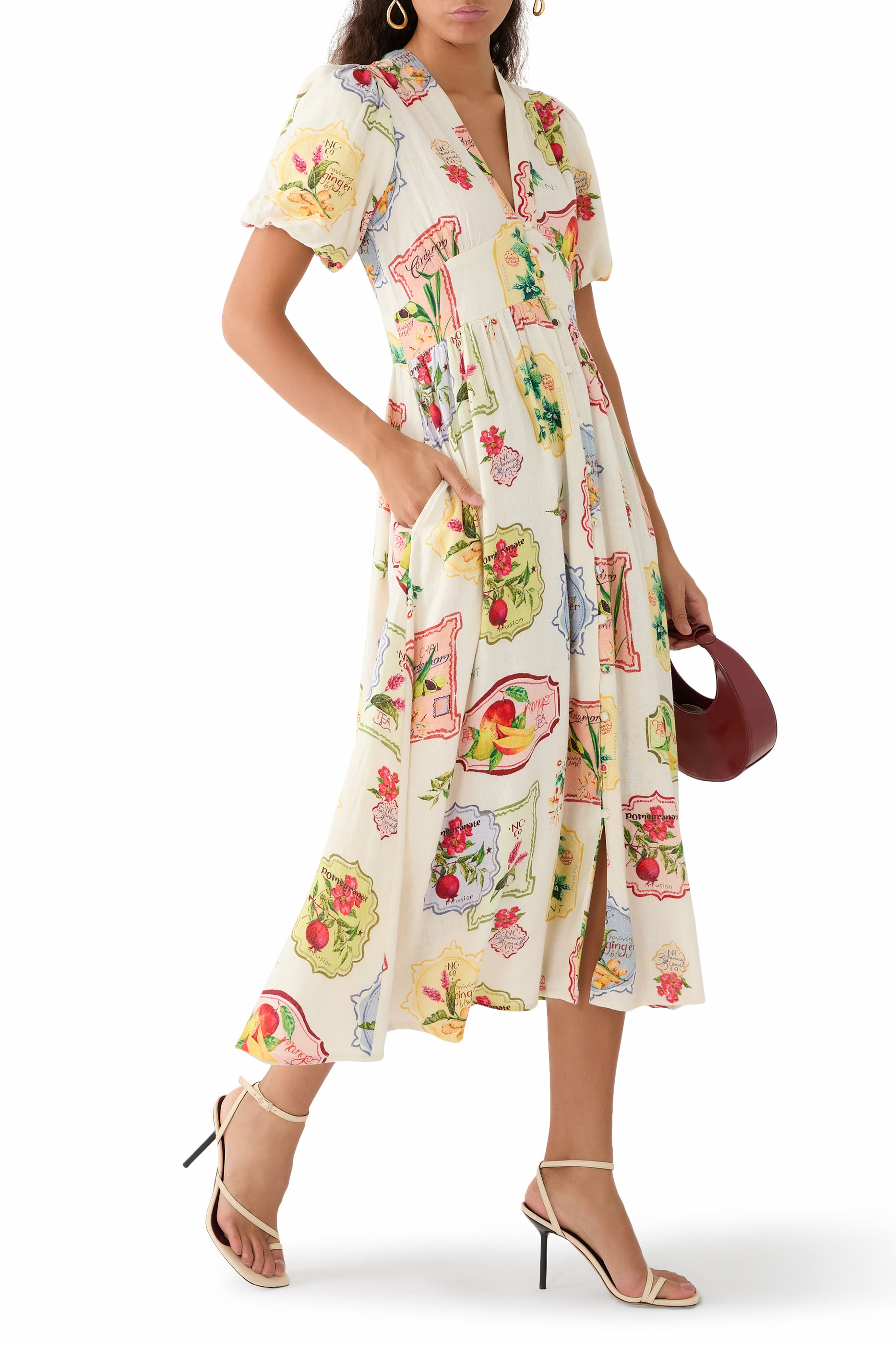 Printed Starlight Midi Dress