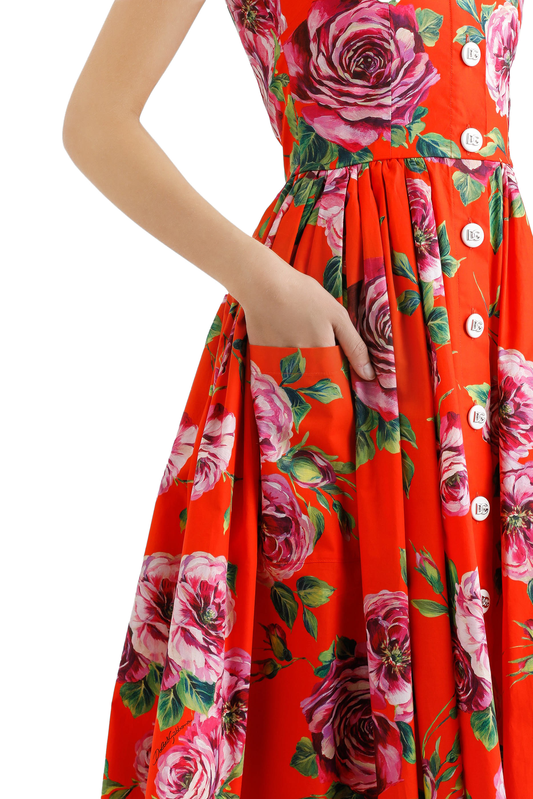 Rose Print Cotton Sundress