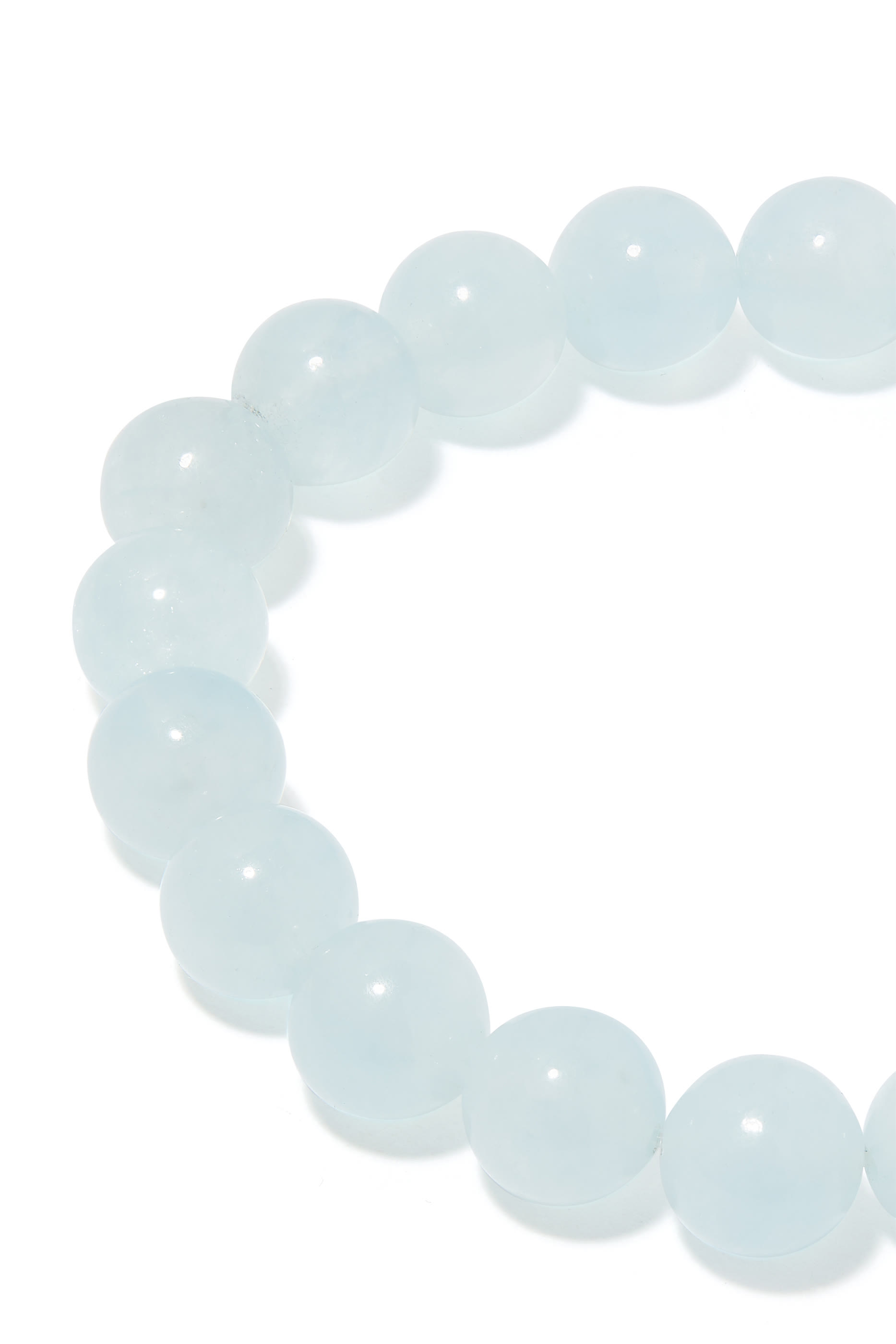 Happy Face Beaded Bracelet, 14K Yellow Gold with  Aquamarine  & Diamonds