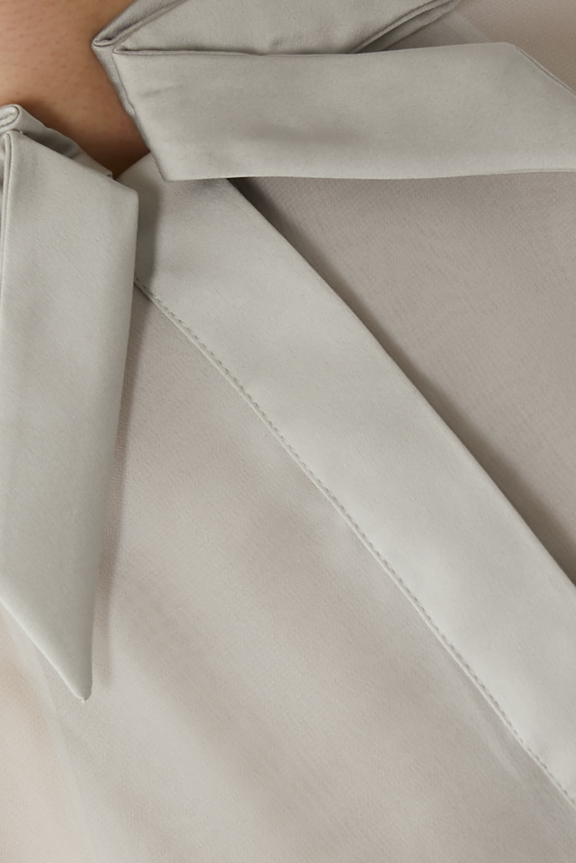 Technical Georgette Two-Piece Effect Long Dress