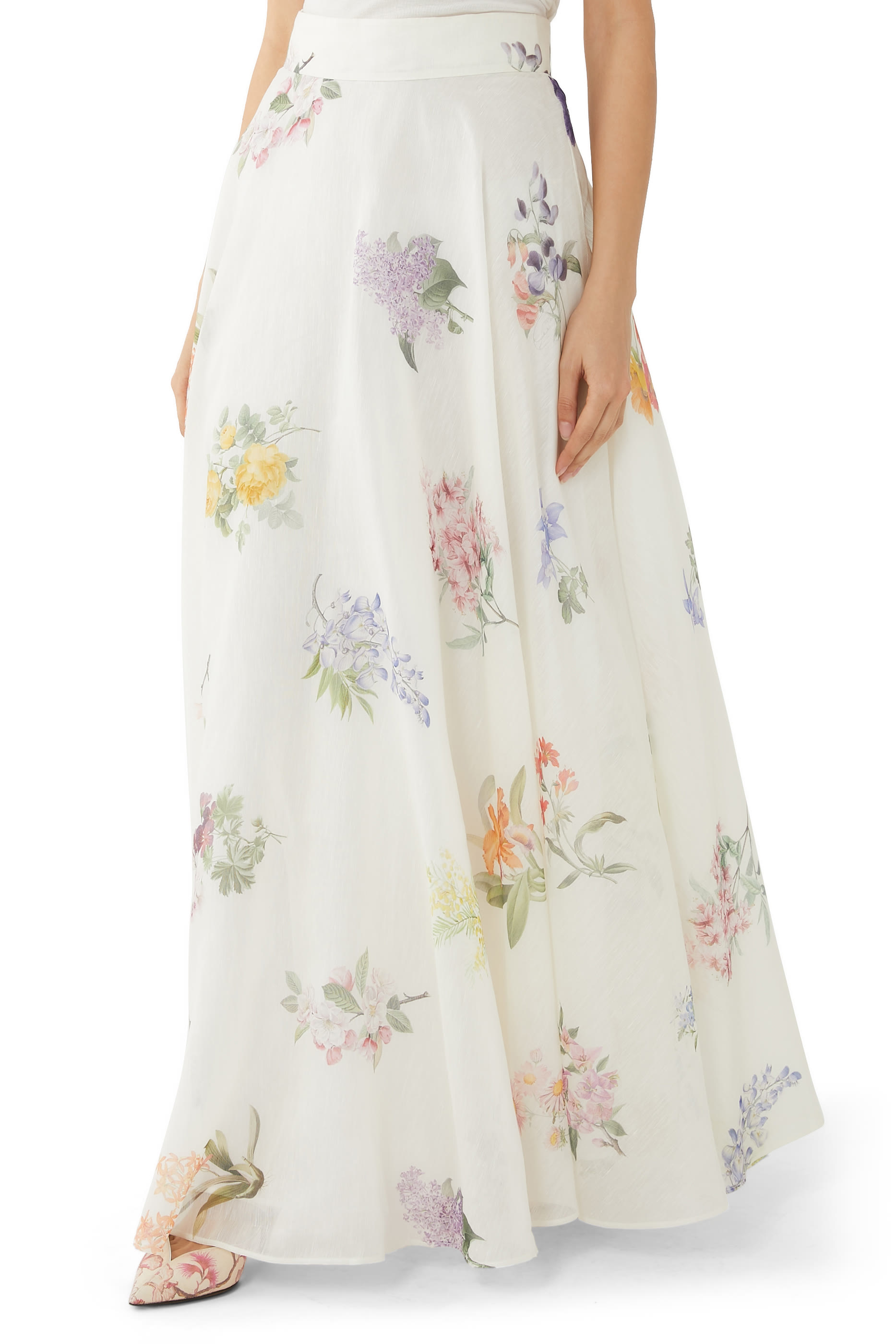 Natura Floral Print Maxi Skirt