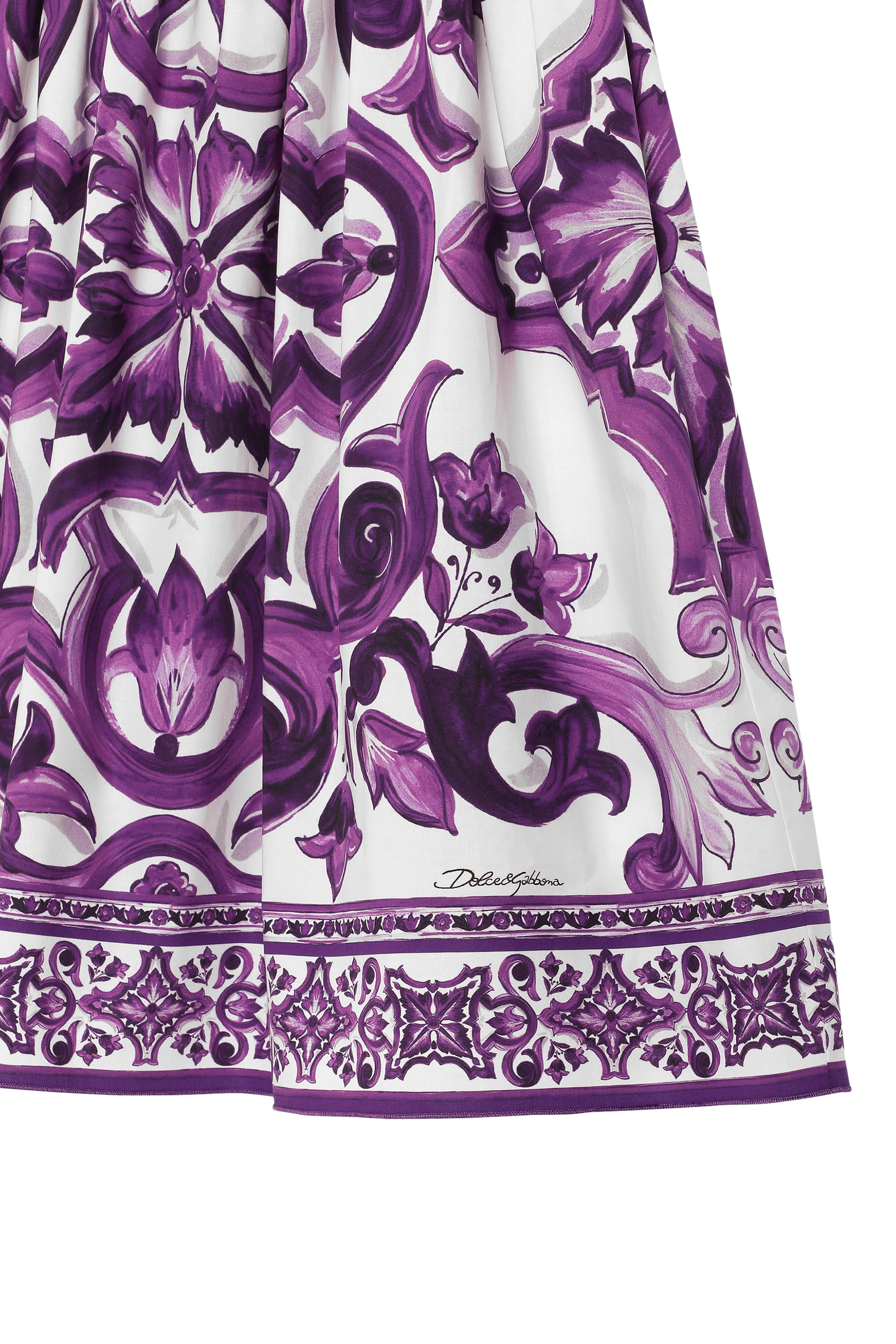 Kids Majolica Print Poplin Sundress