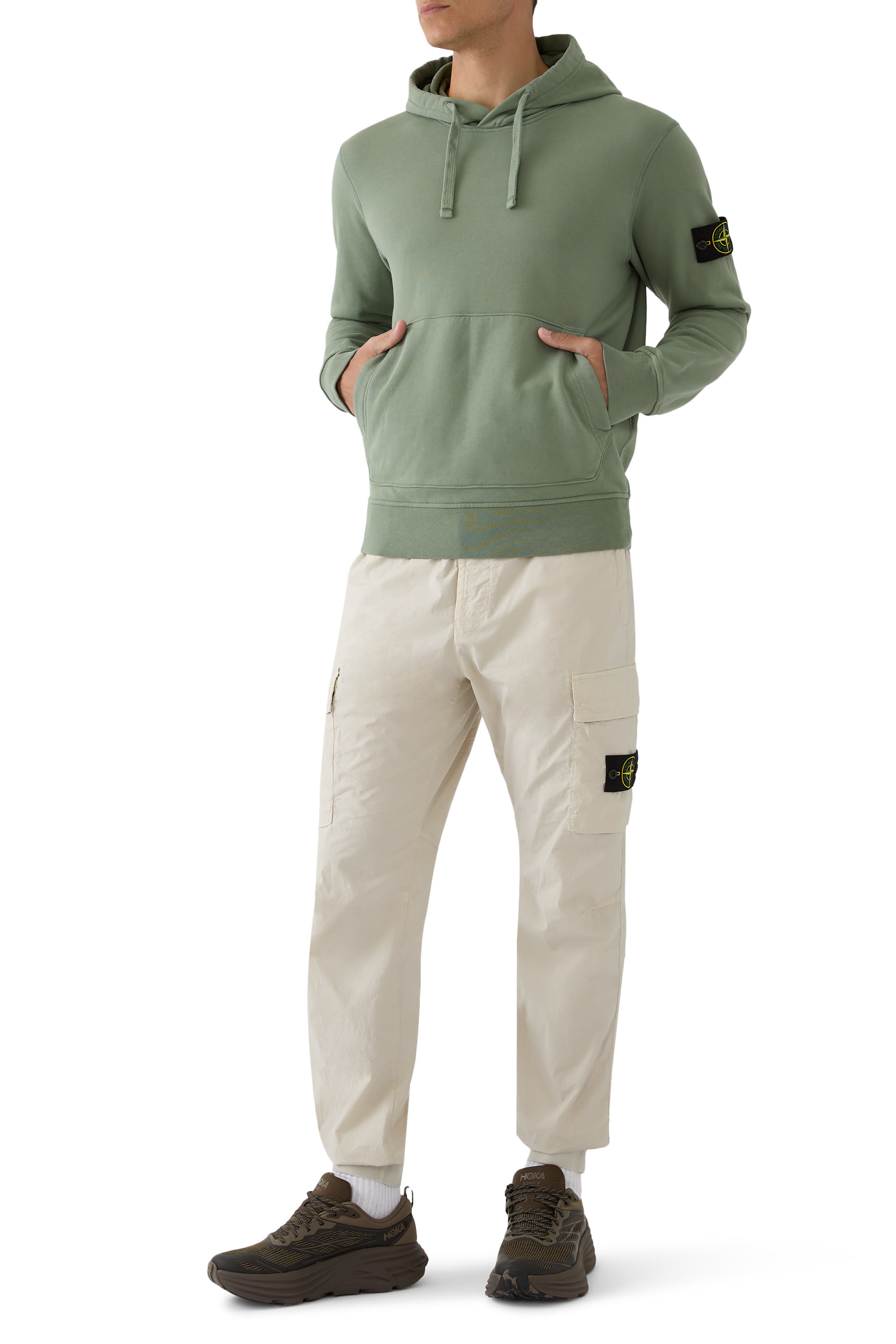 Logo Patch Organic Cotton Fleece Hoodie