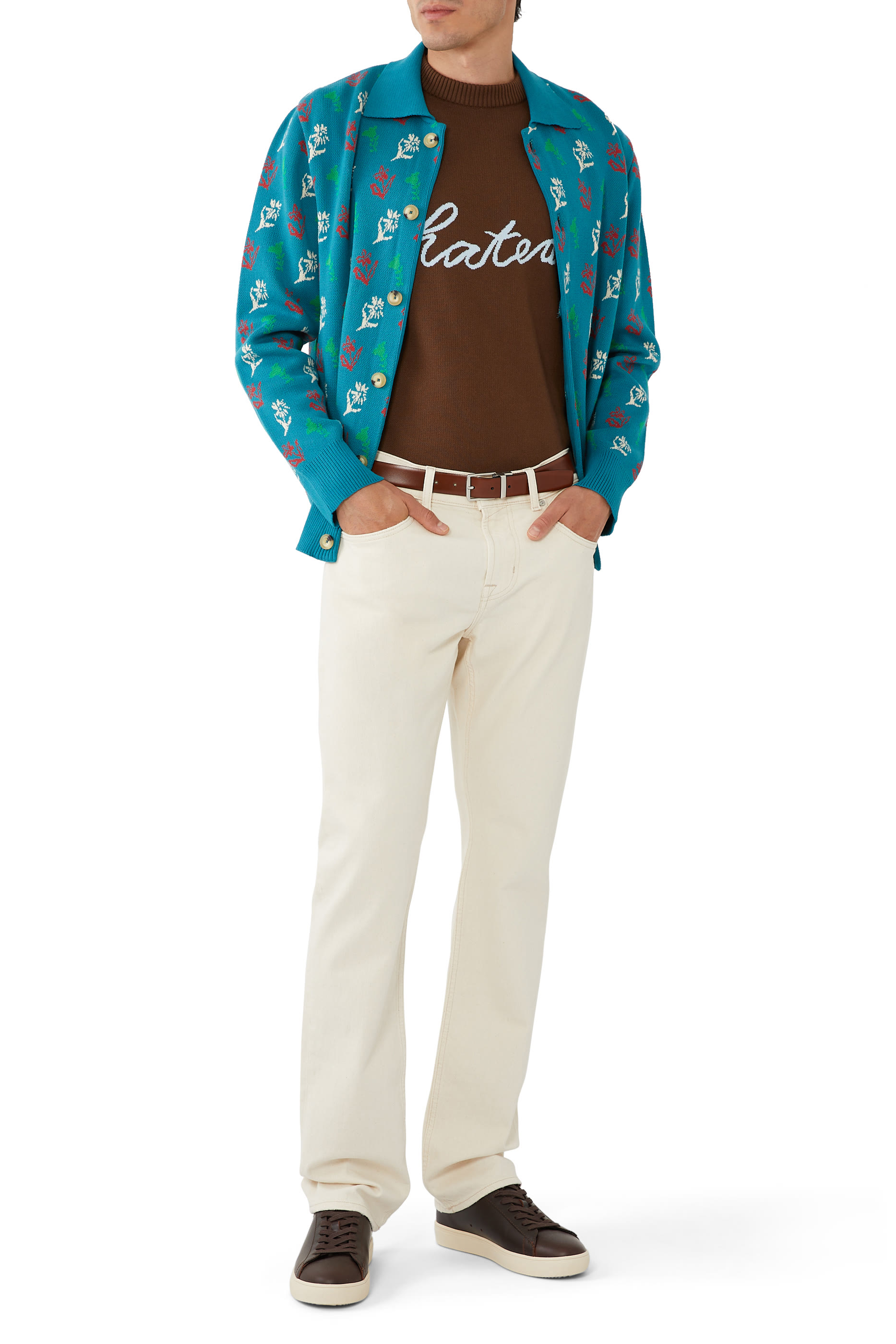 Alpine Flower Polo Cardigan