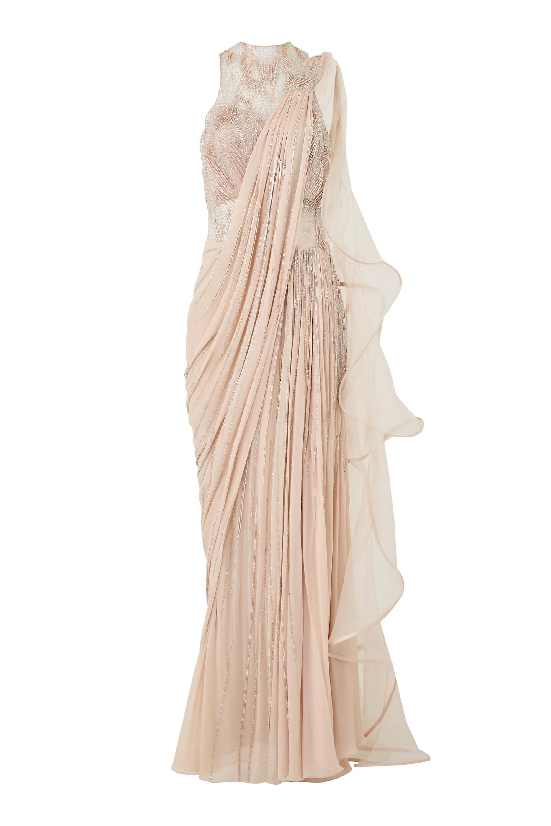  Cosmic Prism Saree Gown