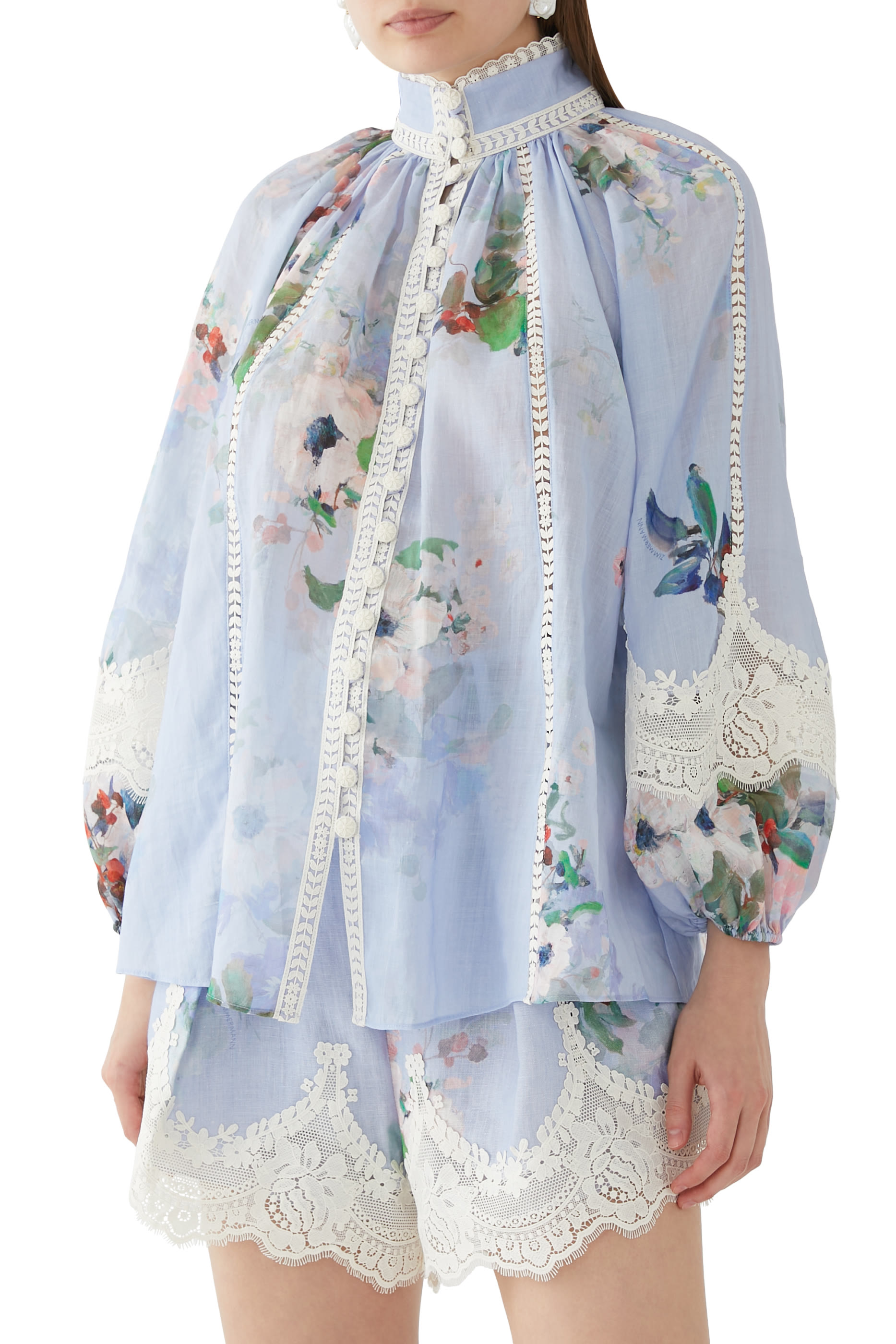 Everley Lace Trim Blouse