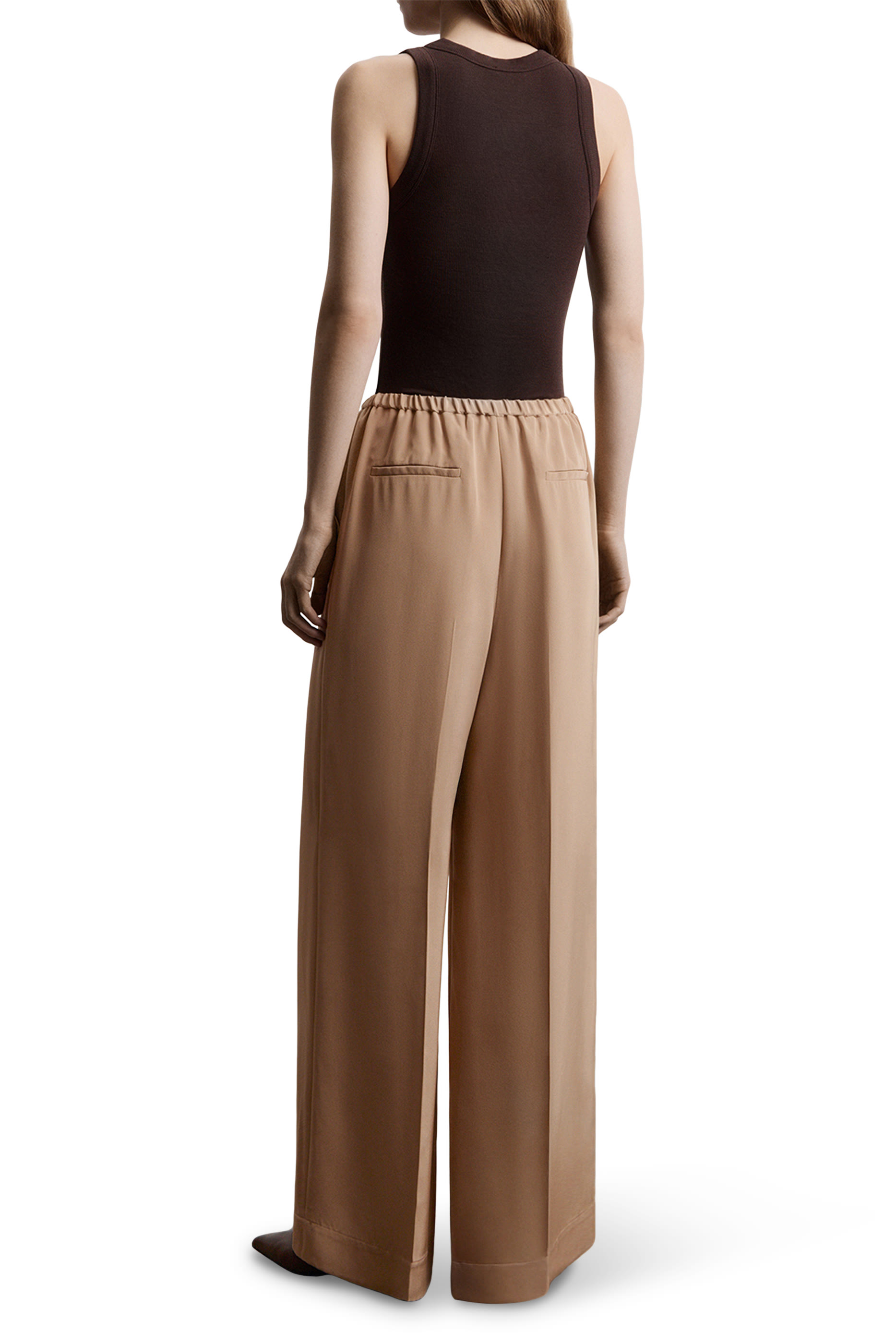  Relaxed Mulberry Silk Trousers 