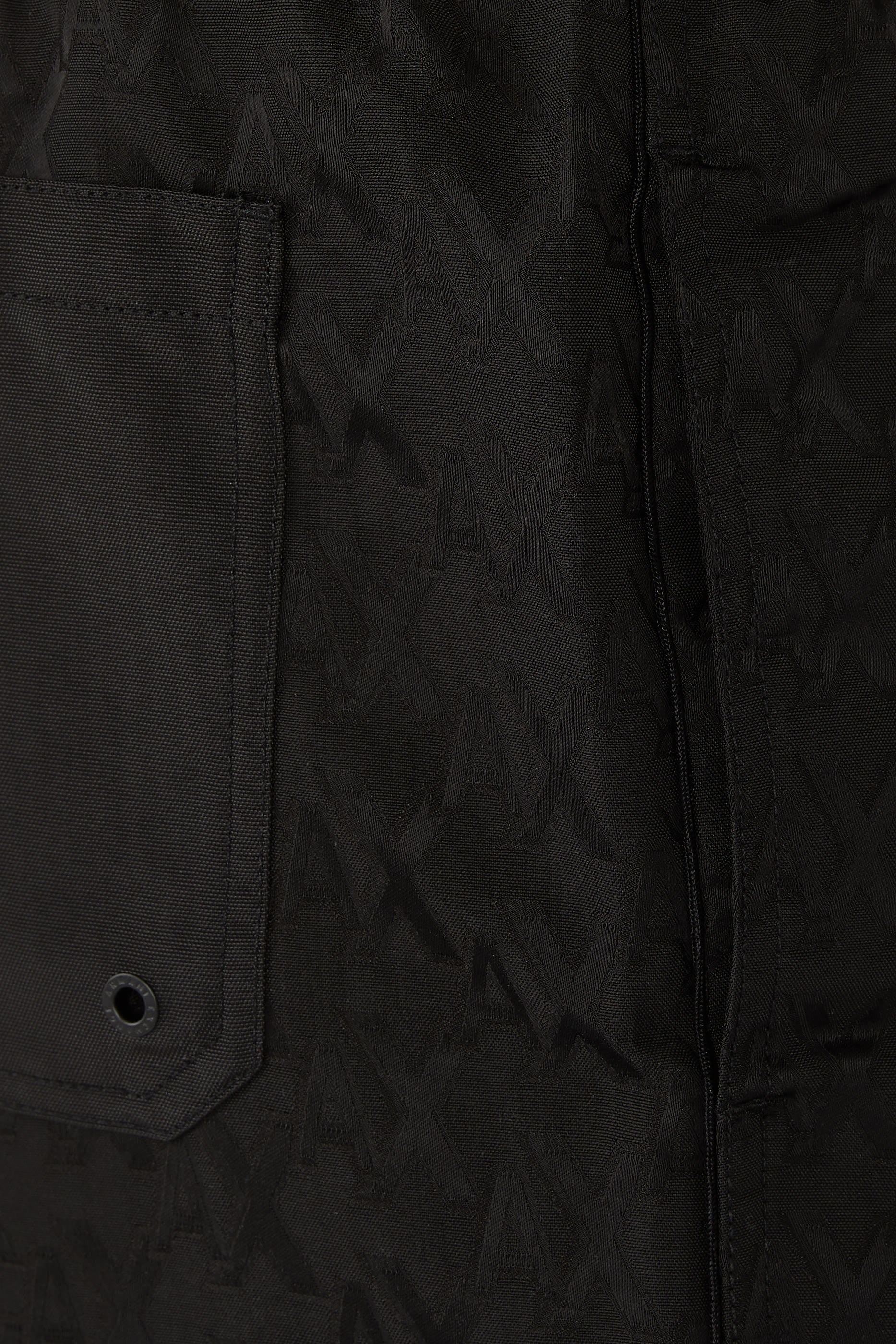 Grid AX Logo Boxer Swim Shorts