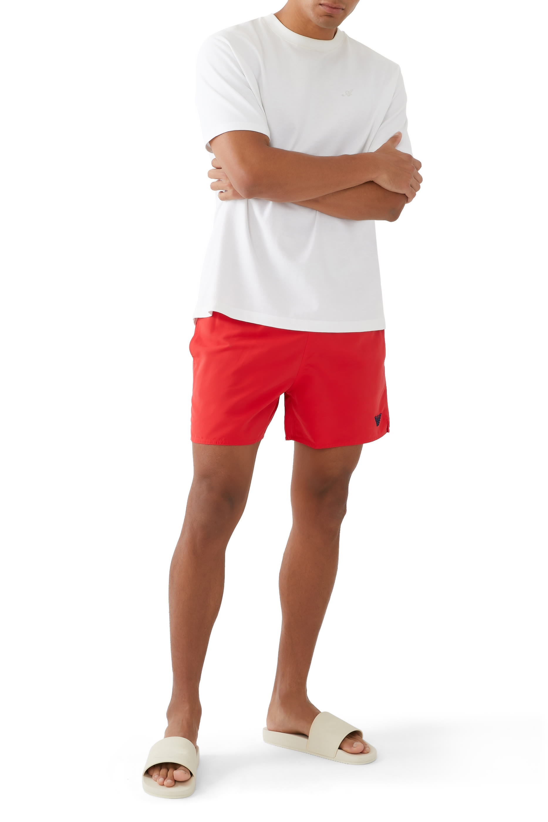 Drawstring Elasticated Waistband Swim Shorts