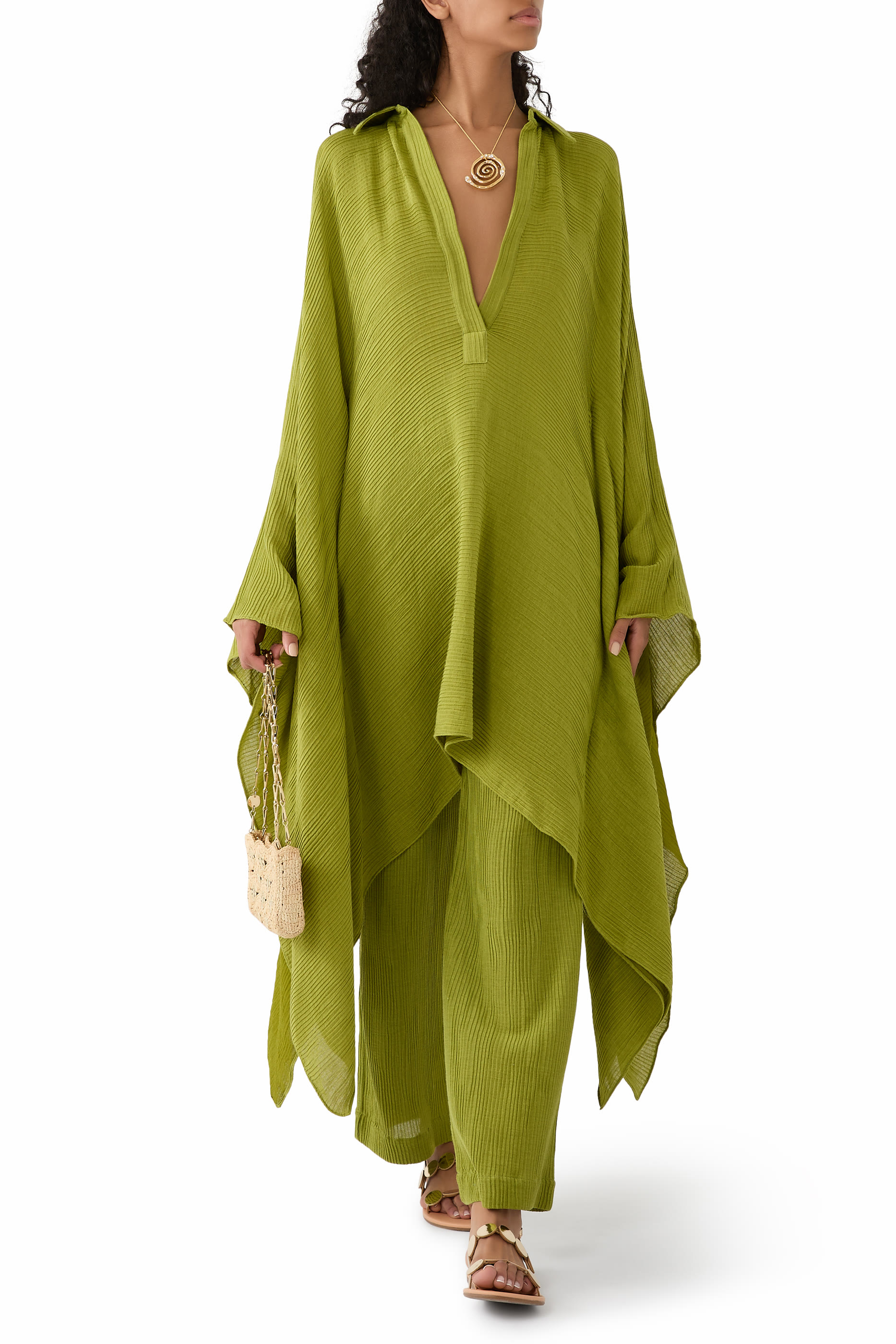 Guadalupe Pleated Kaftan