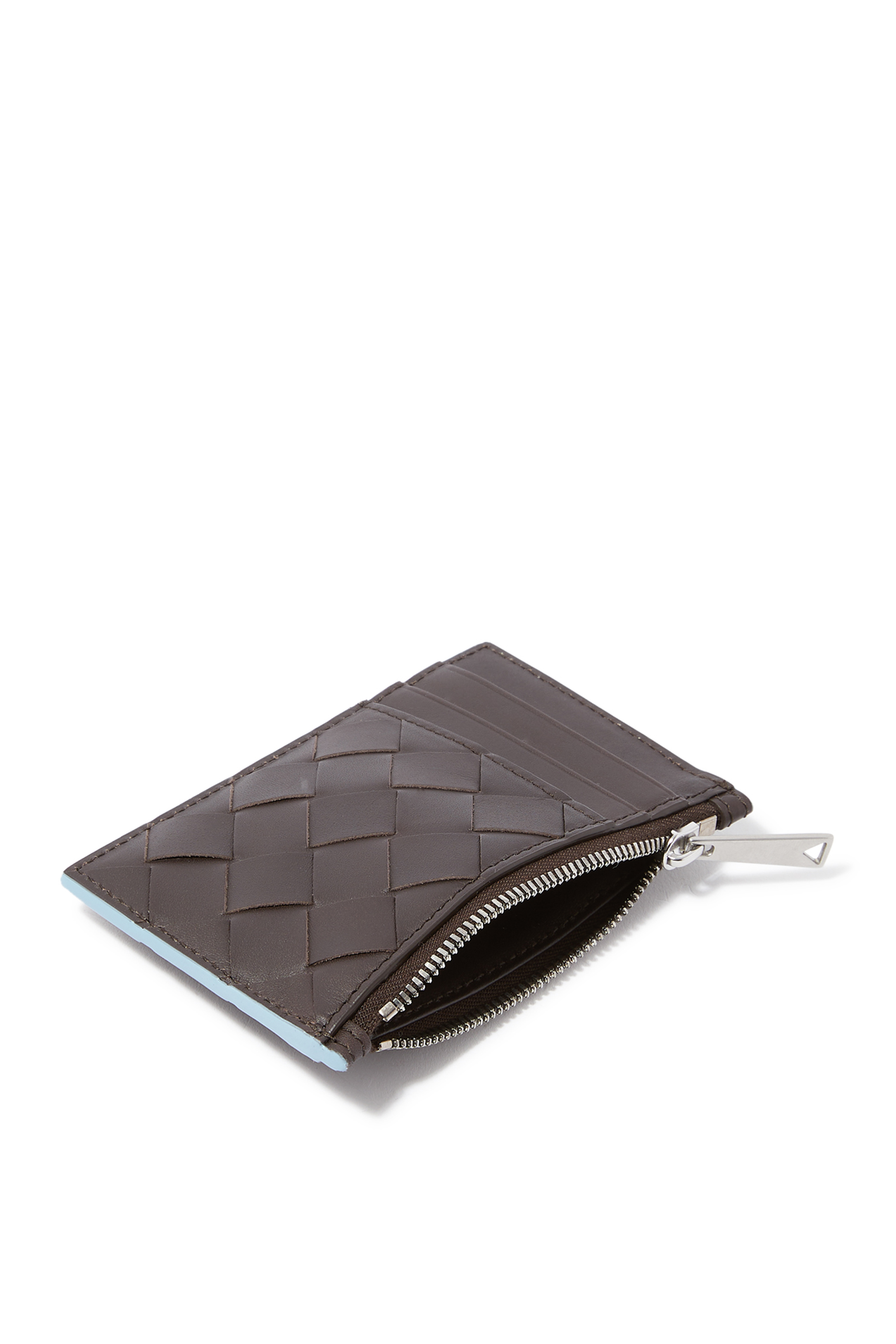 Intrecciato Zippered Card Case