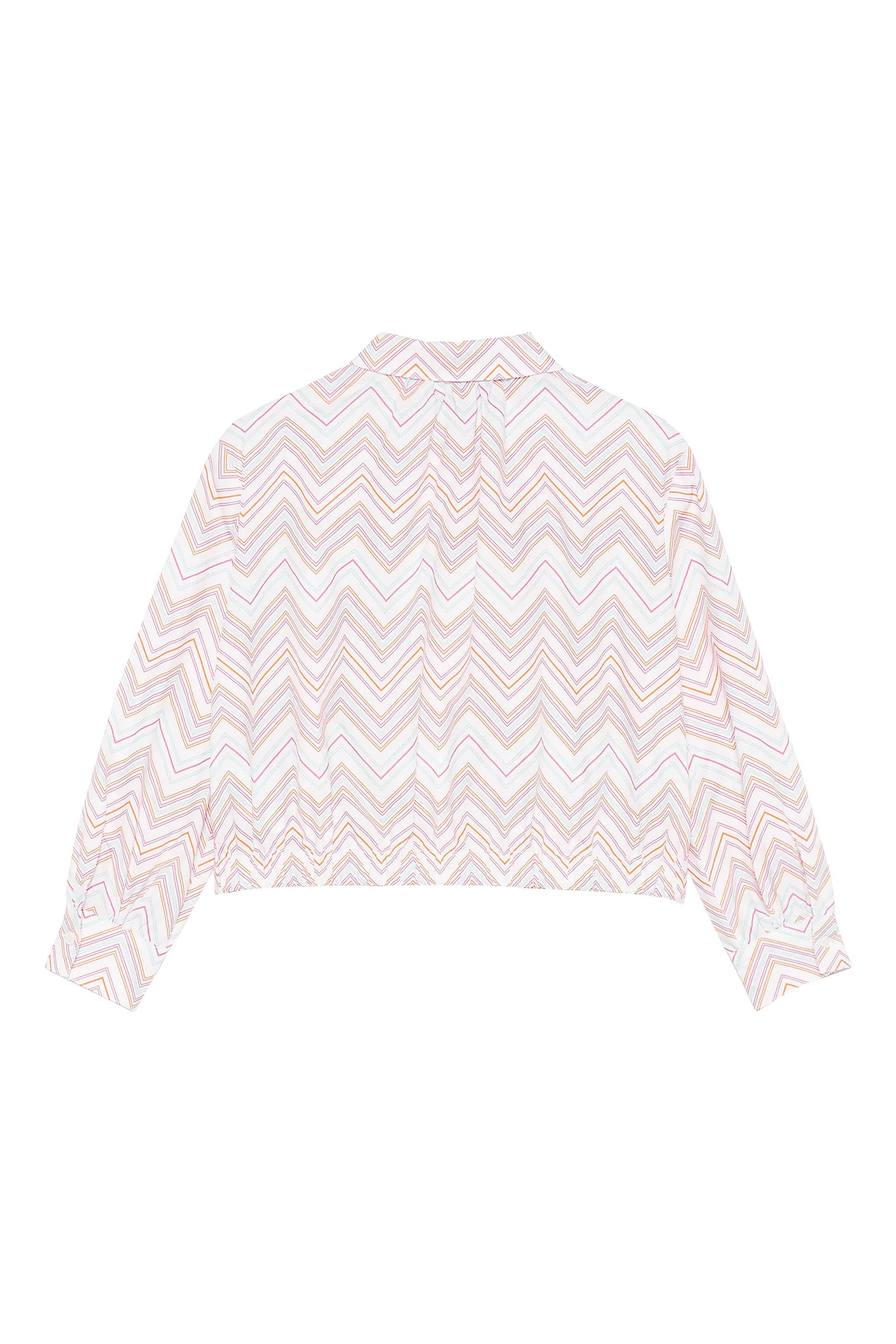 Kids Zigzag Print Poplin Shirt