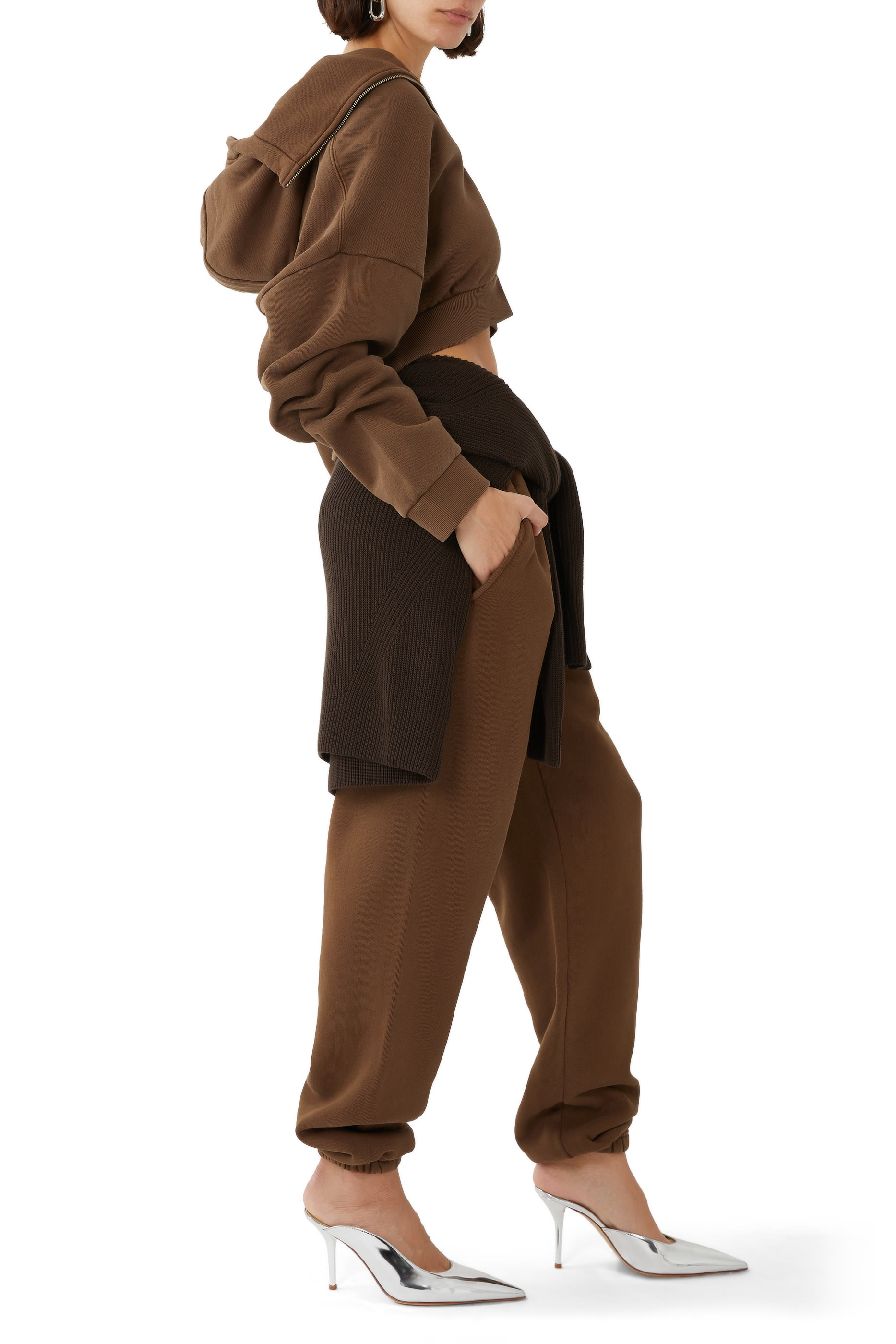 Cropped Full Zip Brunette