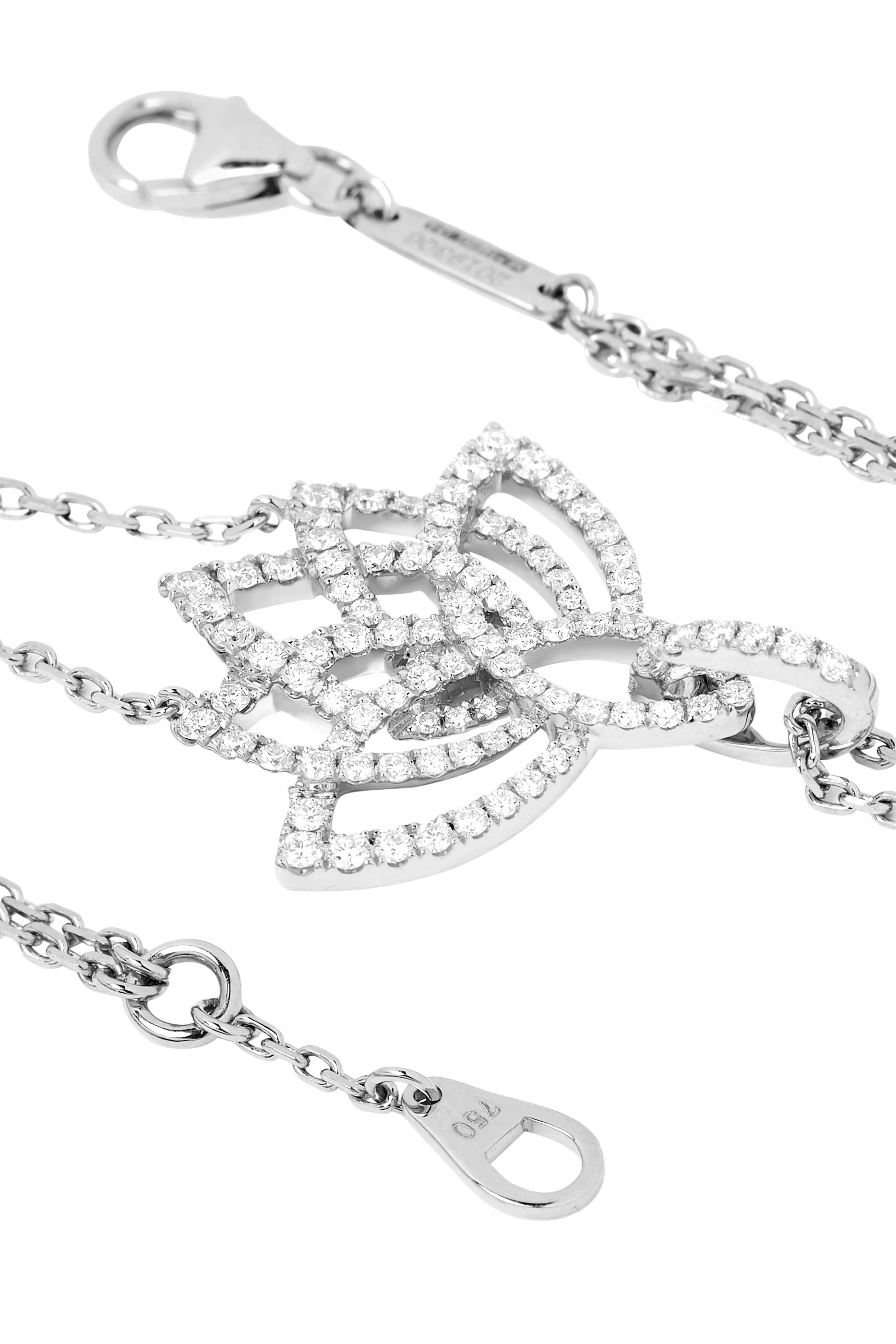 Lotus Blossom Bracelet, 18K White Gold & Diamonds
