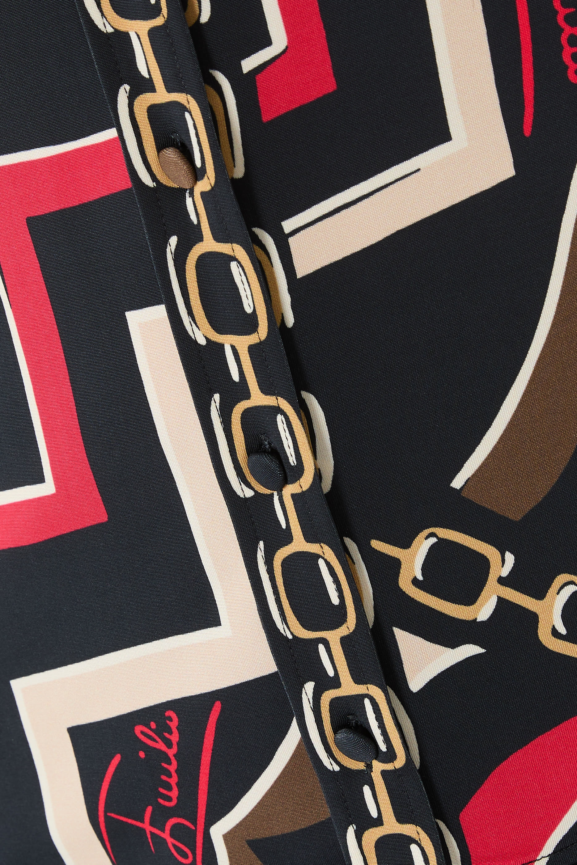 Printed Satin Jersey Shirt