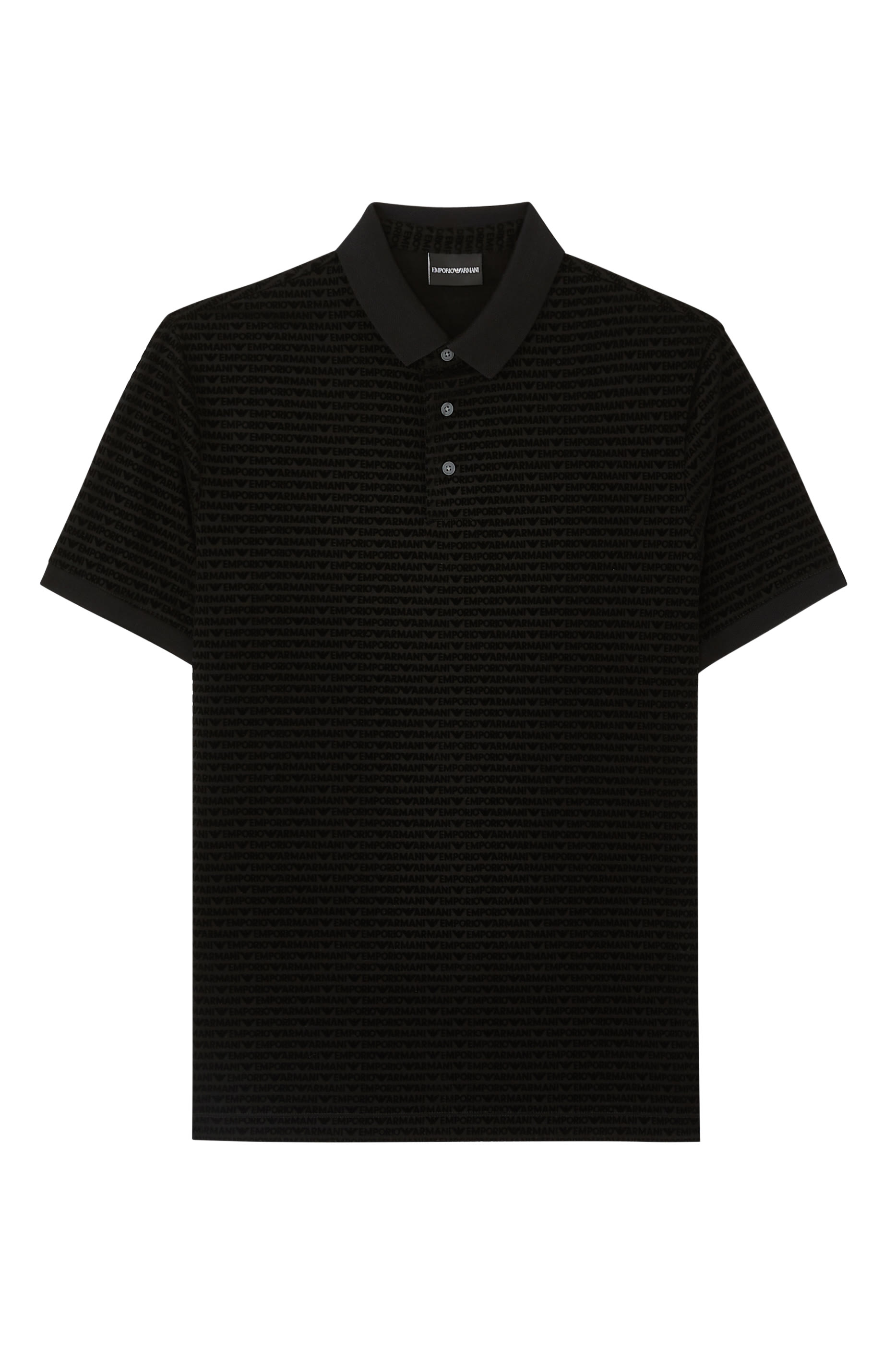 All-Over Flock Logo Lettering T-Shirt