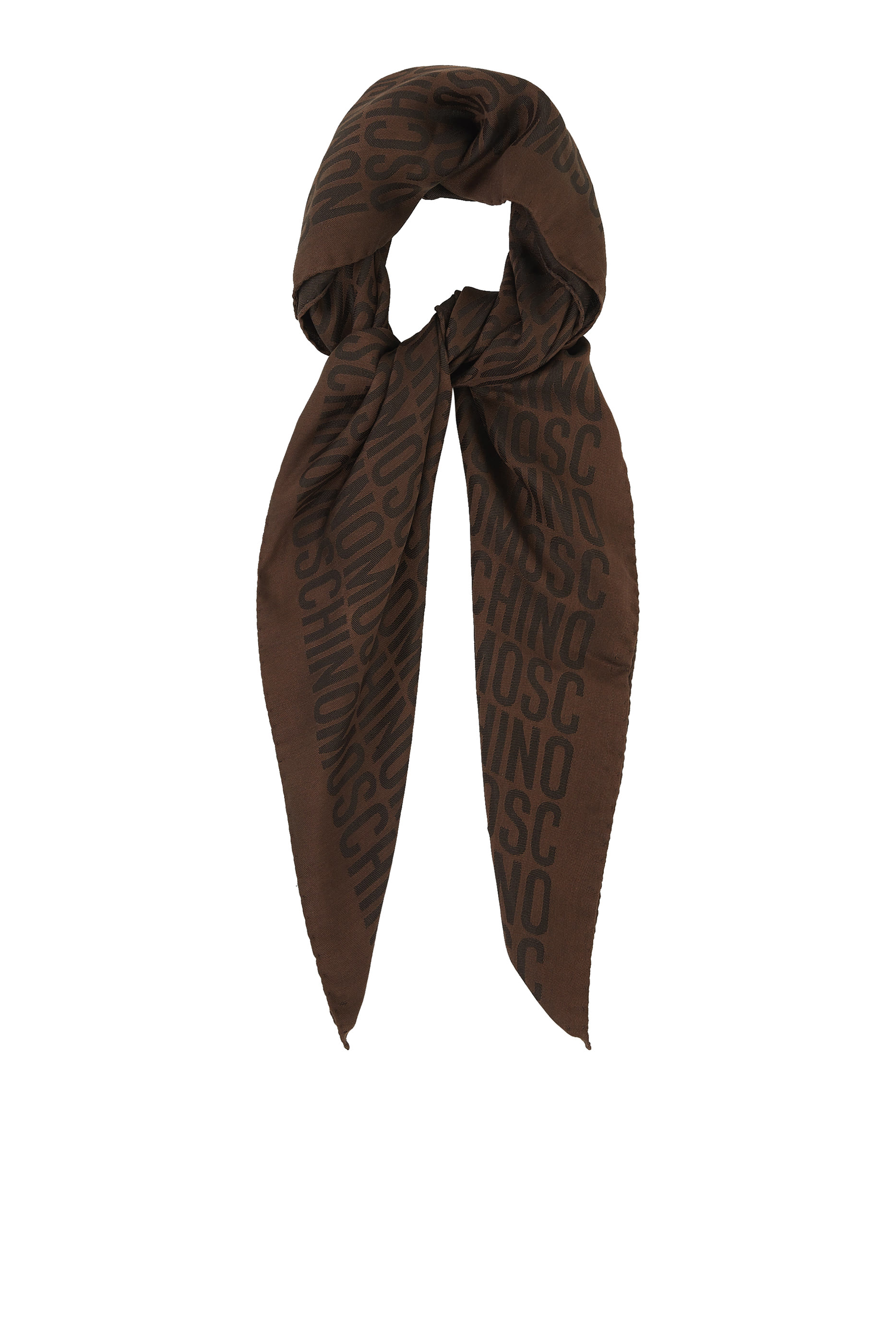 Jacquard Logo Silk Scarf