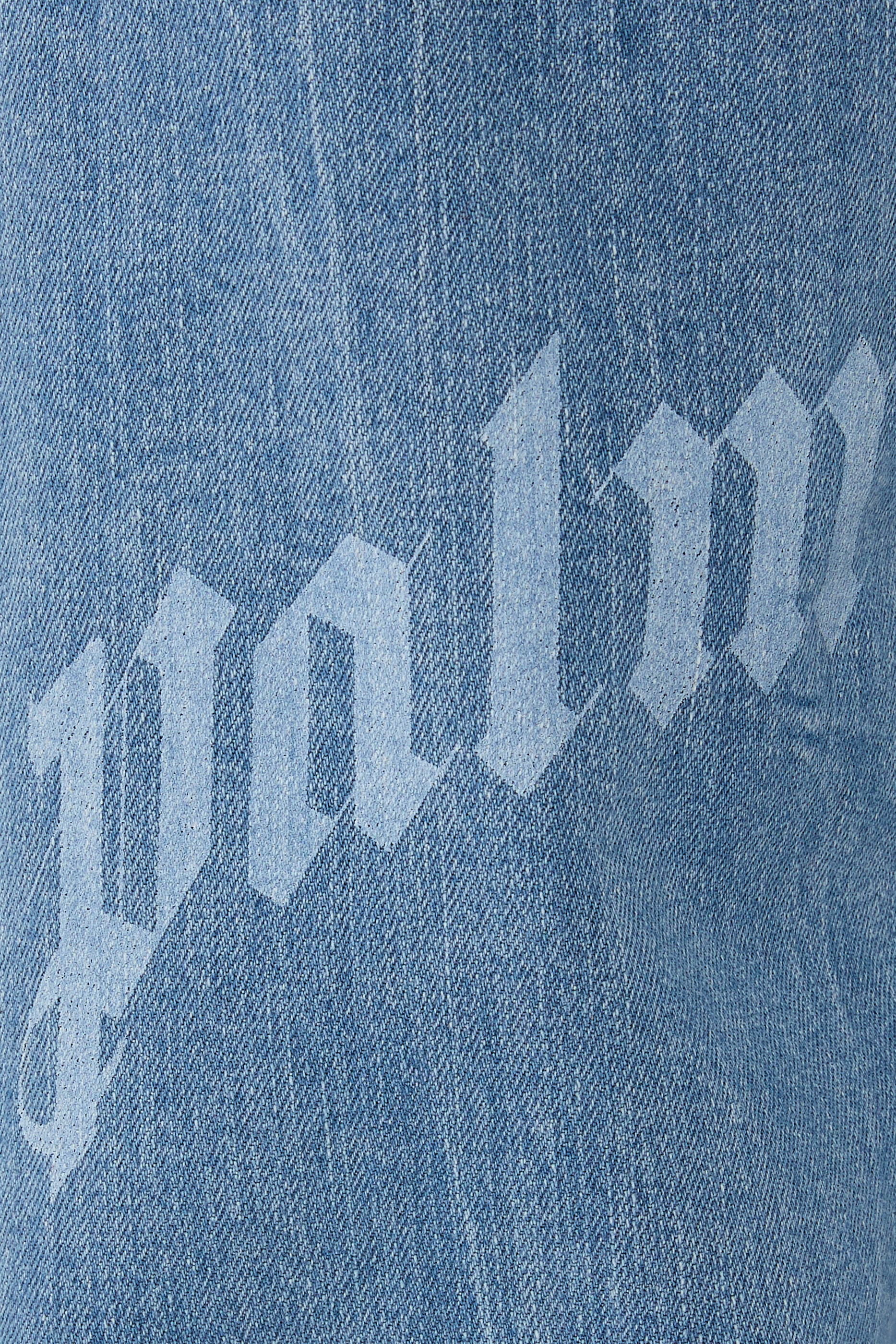  Curved Logo Loose 5 Pockets Jeans 