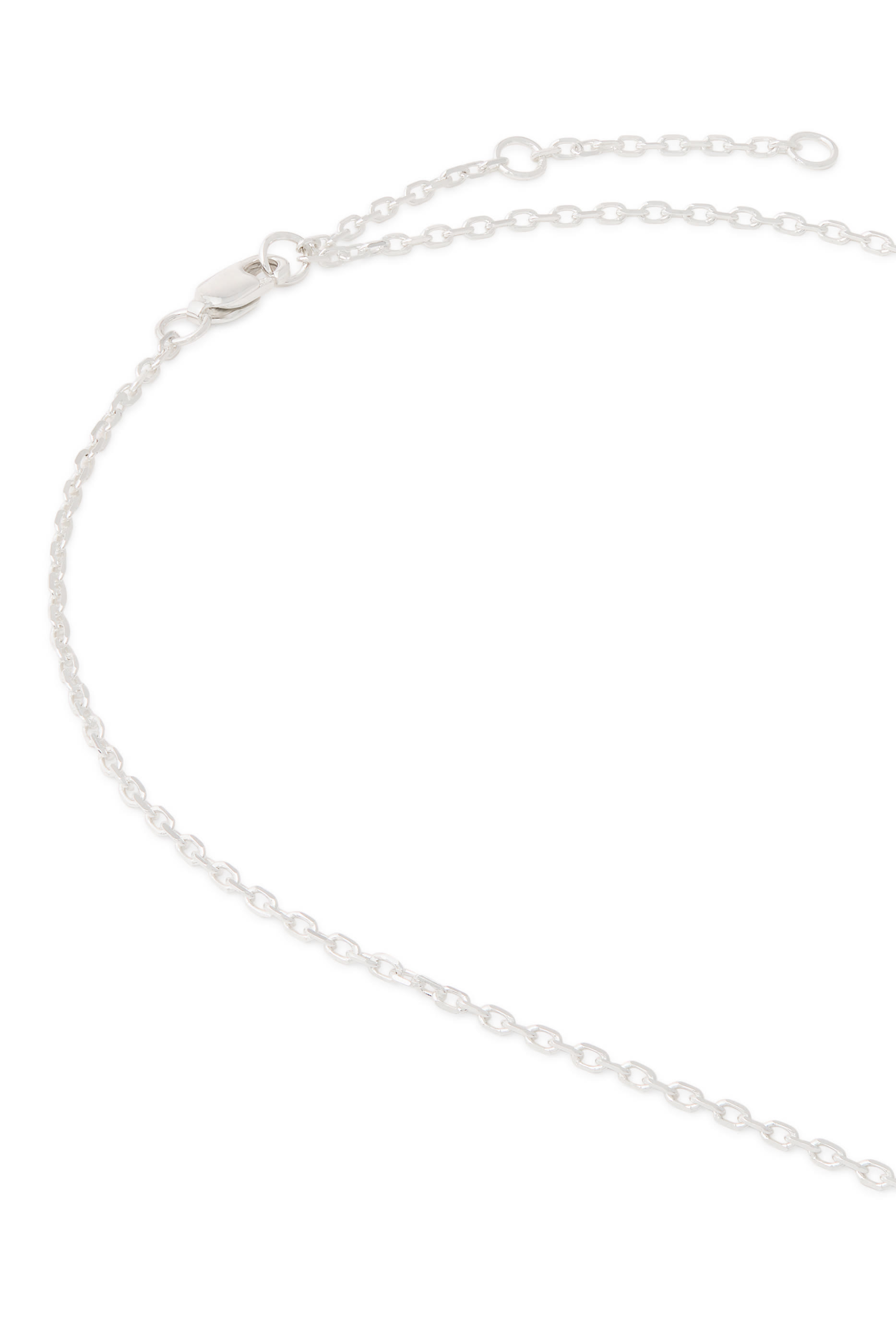 Tilted Enameled Necklace, 925 Sterling Silver