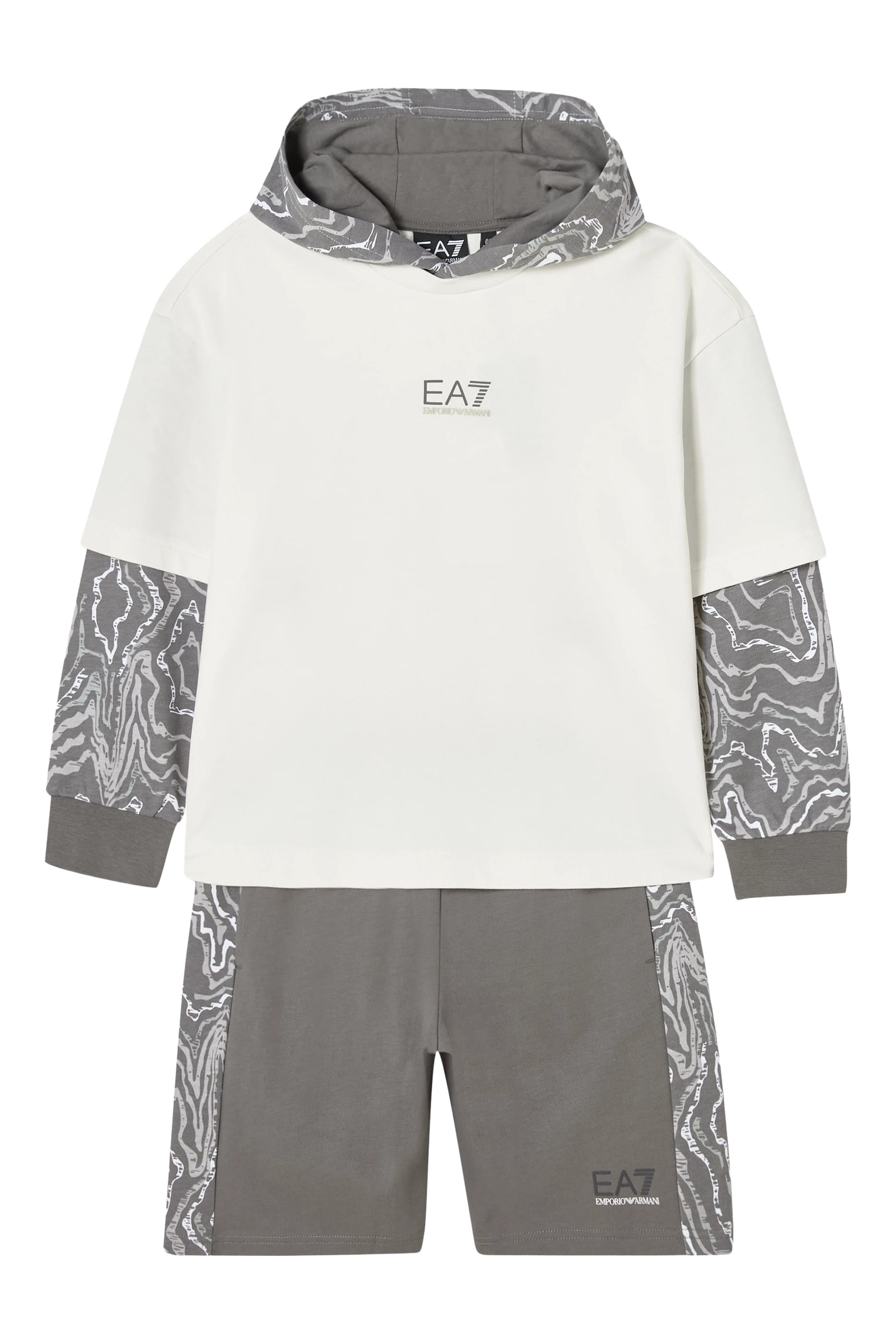 Kids EA7 Logo Hoodie